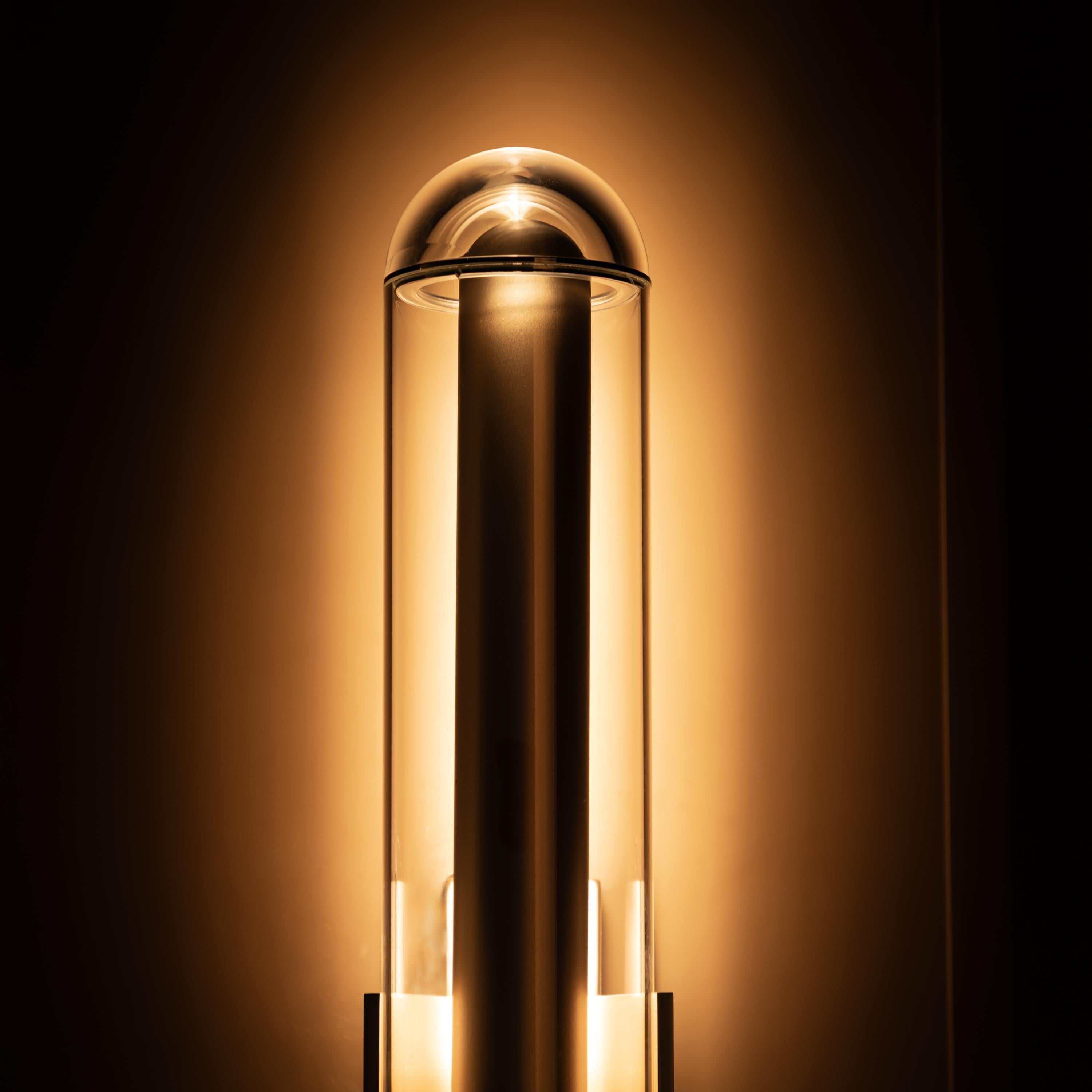 Bermuda Transparent Glass Beige Wall Sconce 60 Cm - Heka Lighting & Trading Limited