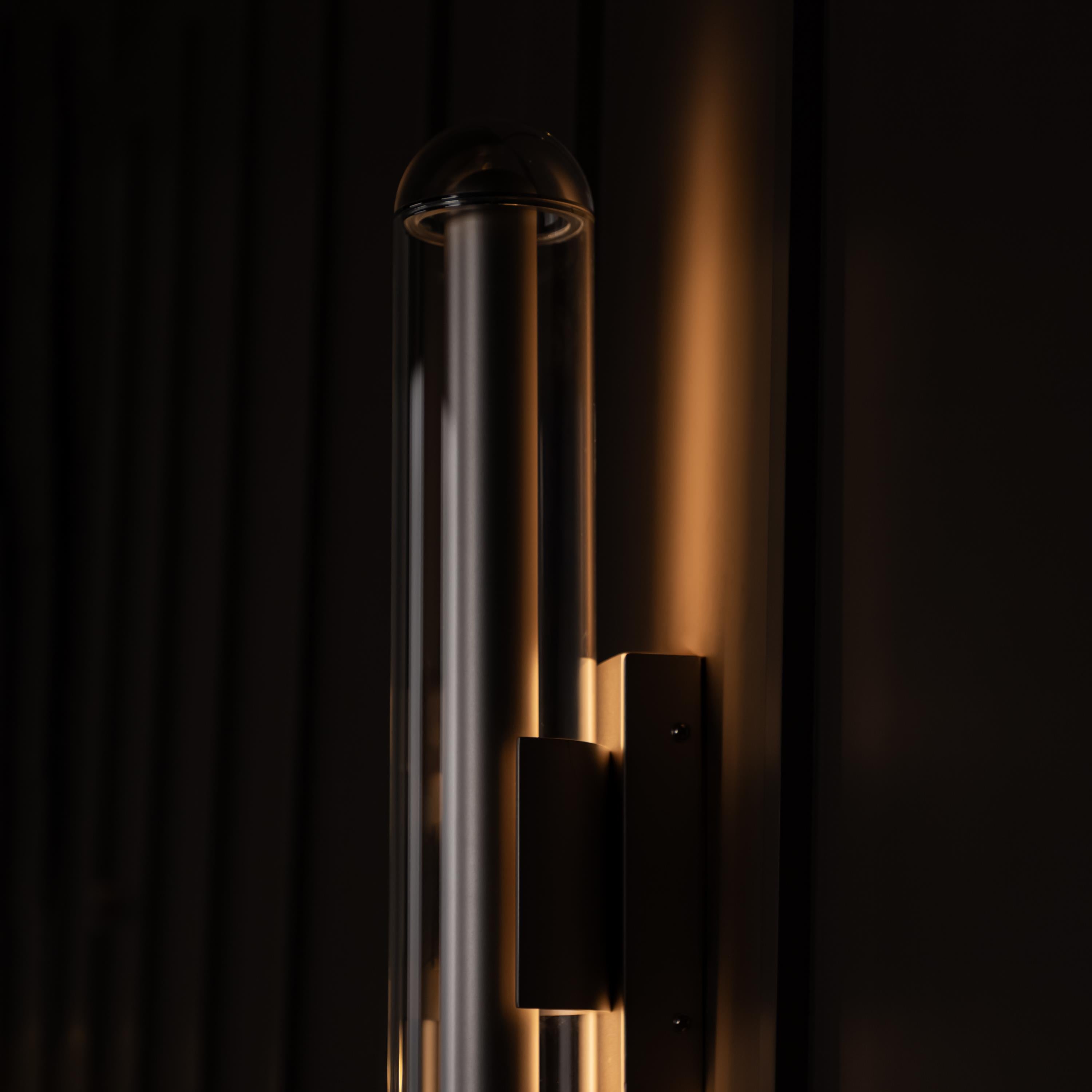 Bermuda Transparent Glass Beige Wall Sconce 60 Cm - Heka Lighting & Trading Limited