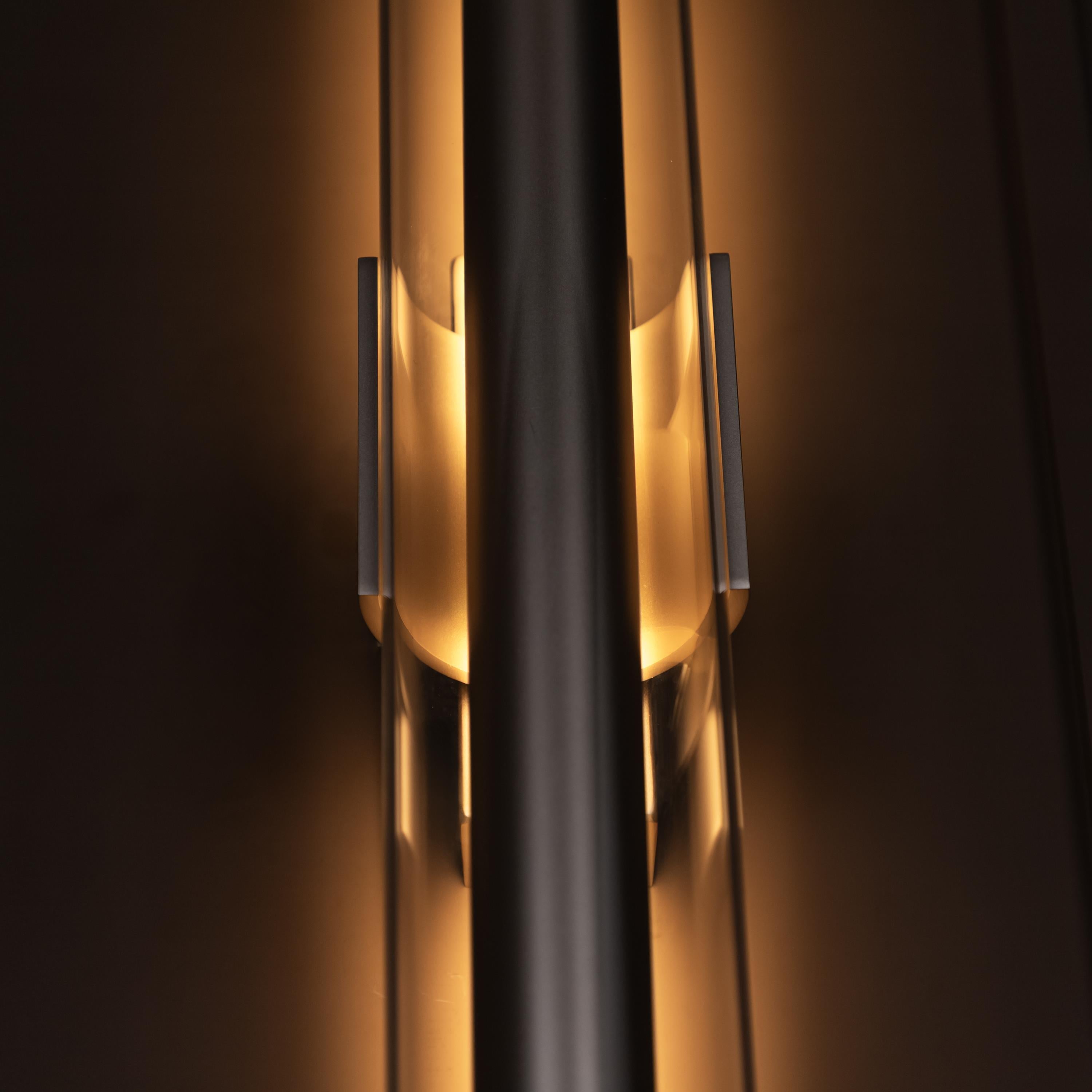 Bermuda Transparent Glass Beige Wall Sconce 60 Cm - Heka Lighting & Trading Limited