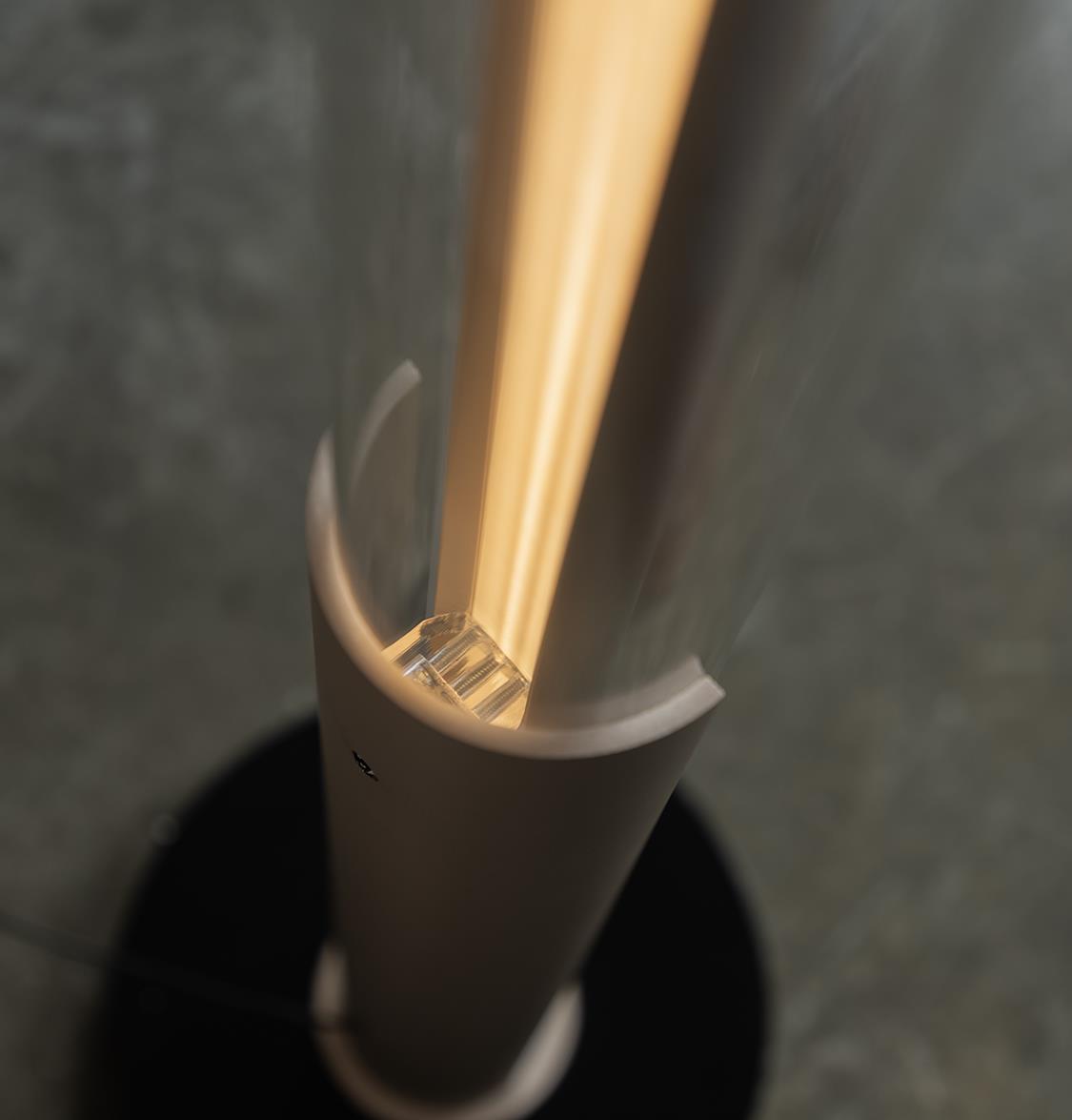 Bermuda Transparent Glass Beige Floor Lamp - Heka Lighting & Trading Limited