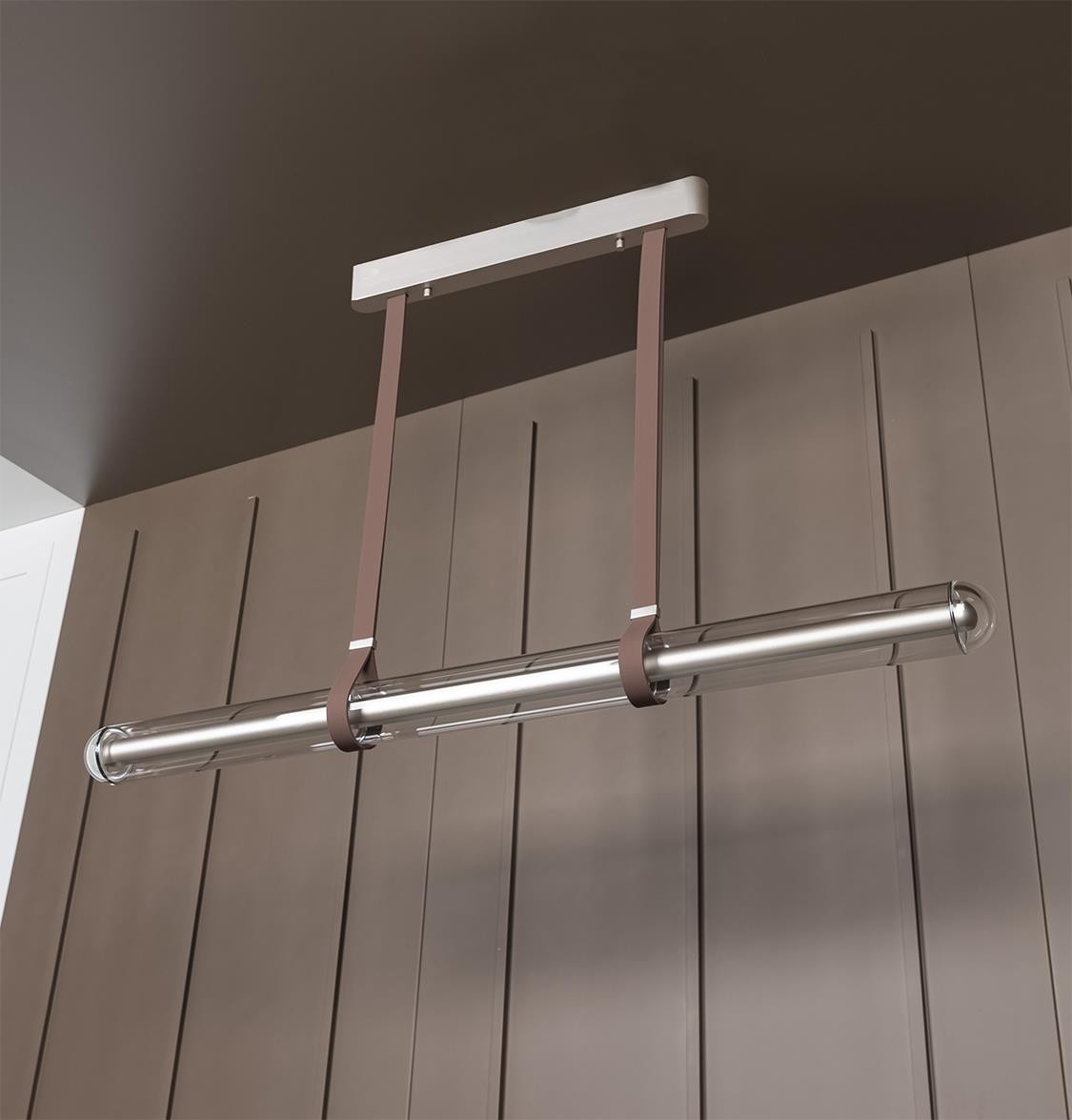 Bermuda Transparent Glass Beige Dining Table Chandelier 120 Cm - Heka Lighting & Trading Limited