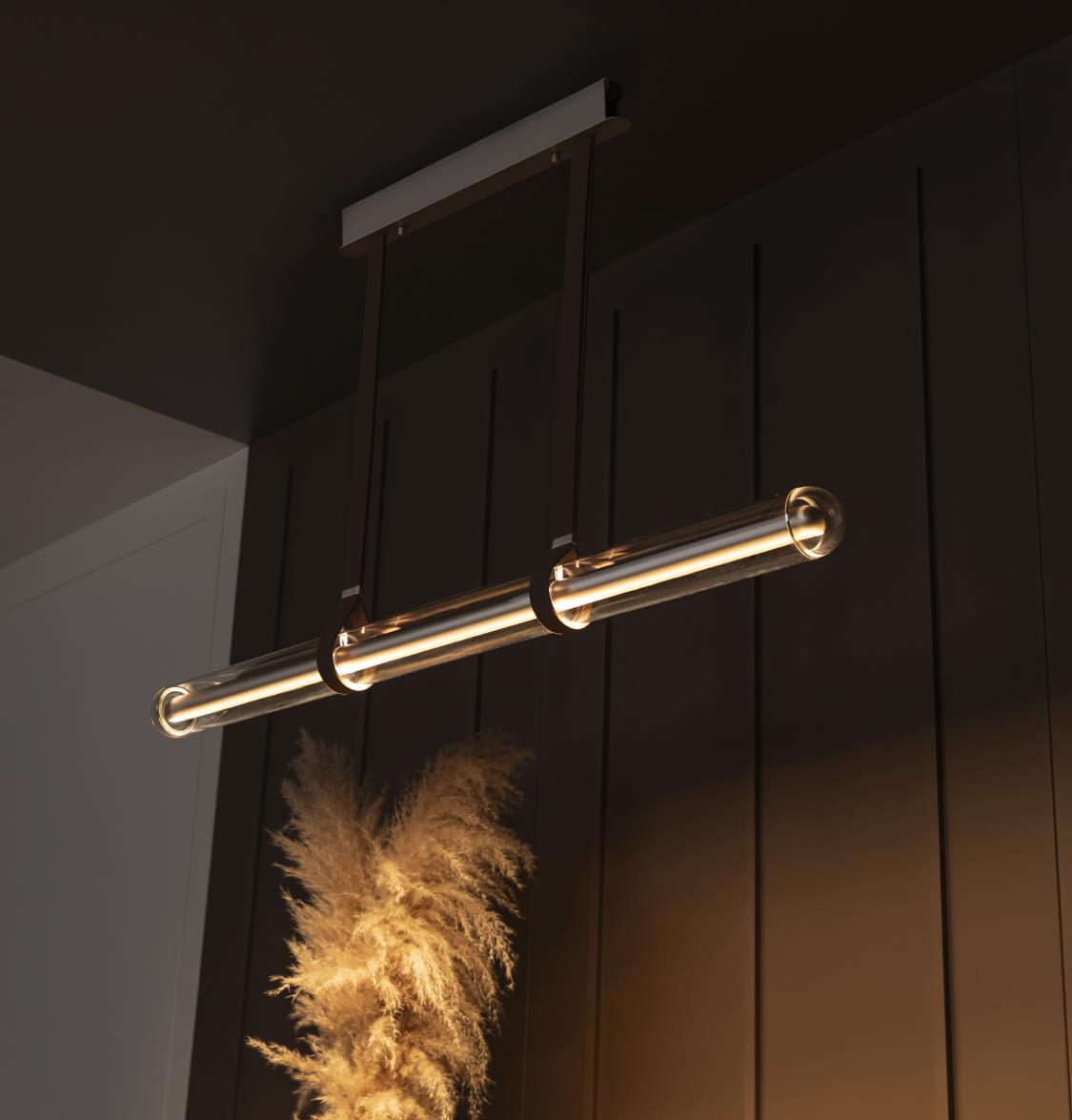 Bermuda Transparent Glass Beige Dining Table Chandelier 120 Cm - Heka Lighting & Trading Limited