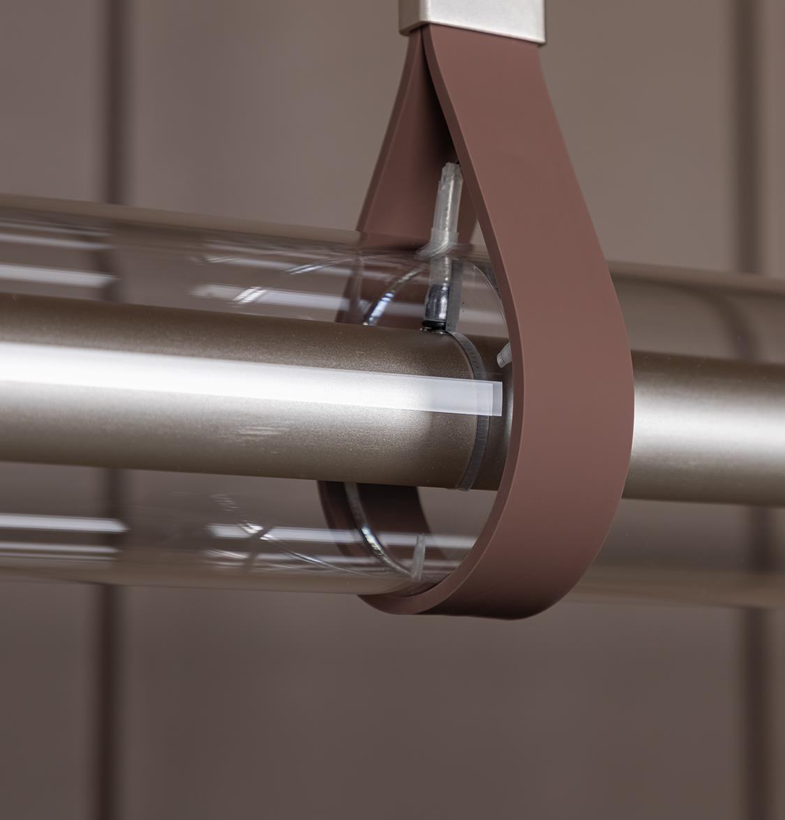 Bermuda Transparent Glass Beige Dining Table Chandelier 120 Cm - Heka Lighting & Trading Limited