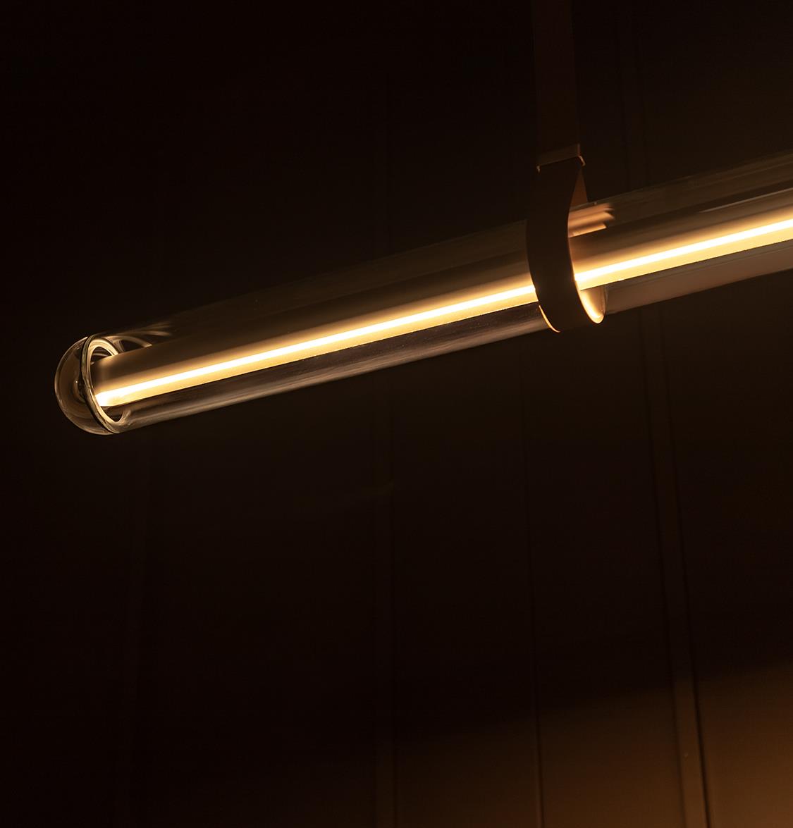 Bermuda Transparent Glass Beige Dining Table Chandelier 120 Cm - Heka Lighting & Trading Limited