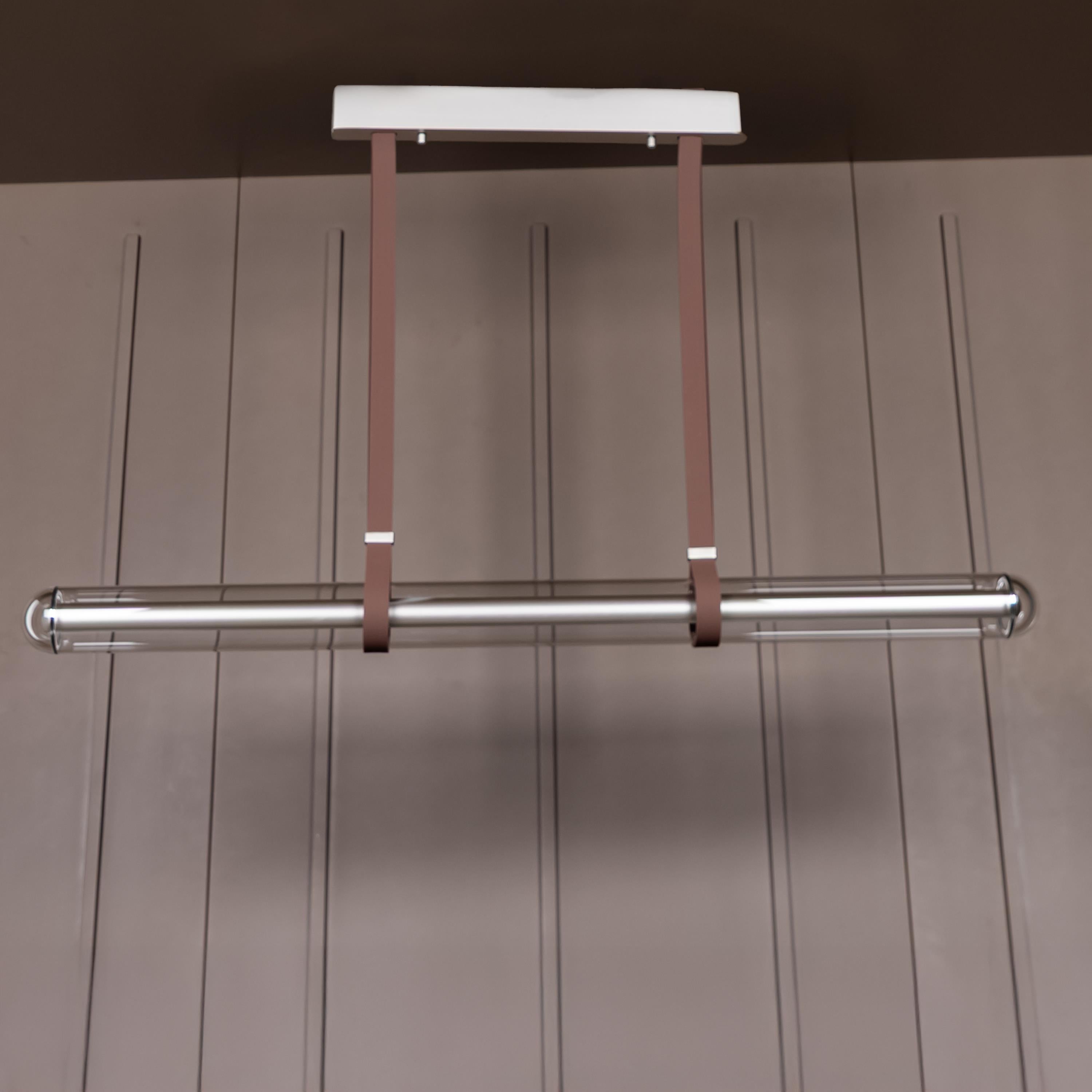 Bermuda Transparent Glass Beige Dining Table Chandelier 120 Cm - Heka Lighting & Trading Limited