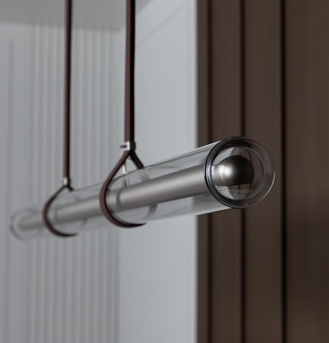 Bermuda Transparent Glass Beige Dining Table Chandelier 150 Cm - Heka Lighting & Trading Limited