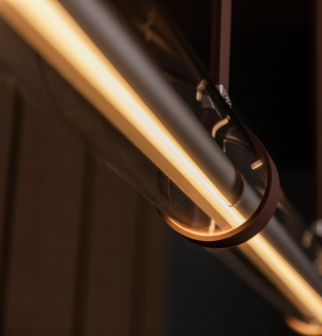 Bermuda Transparent Glass Beige Dining Table Chandelier 150 Cm - Heka Lighting & Trading Limited