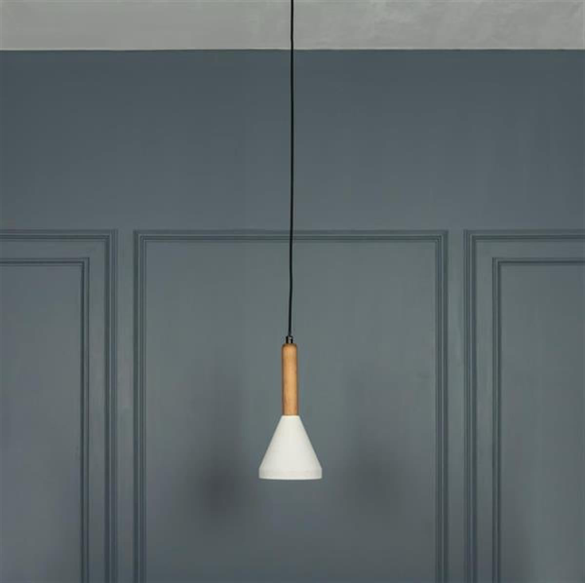 Bono Wenge White Wood Concrete Gu10 Pendant Light Chandelier - Heka Lighting & Trading Limited
