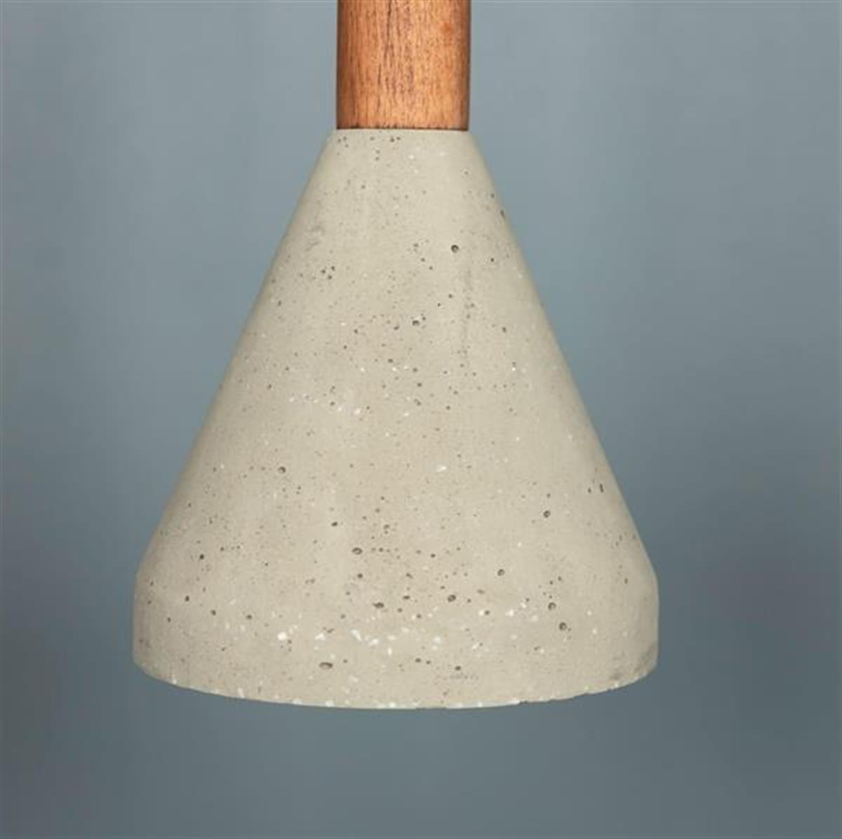 Bono Wenge Gray Wood Concrete Gu10 Pendant Light Chandelier - Heka Lighting & Trading Limited