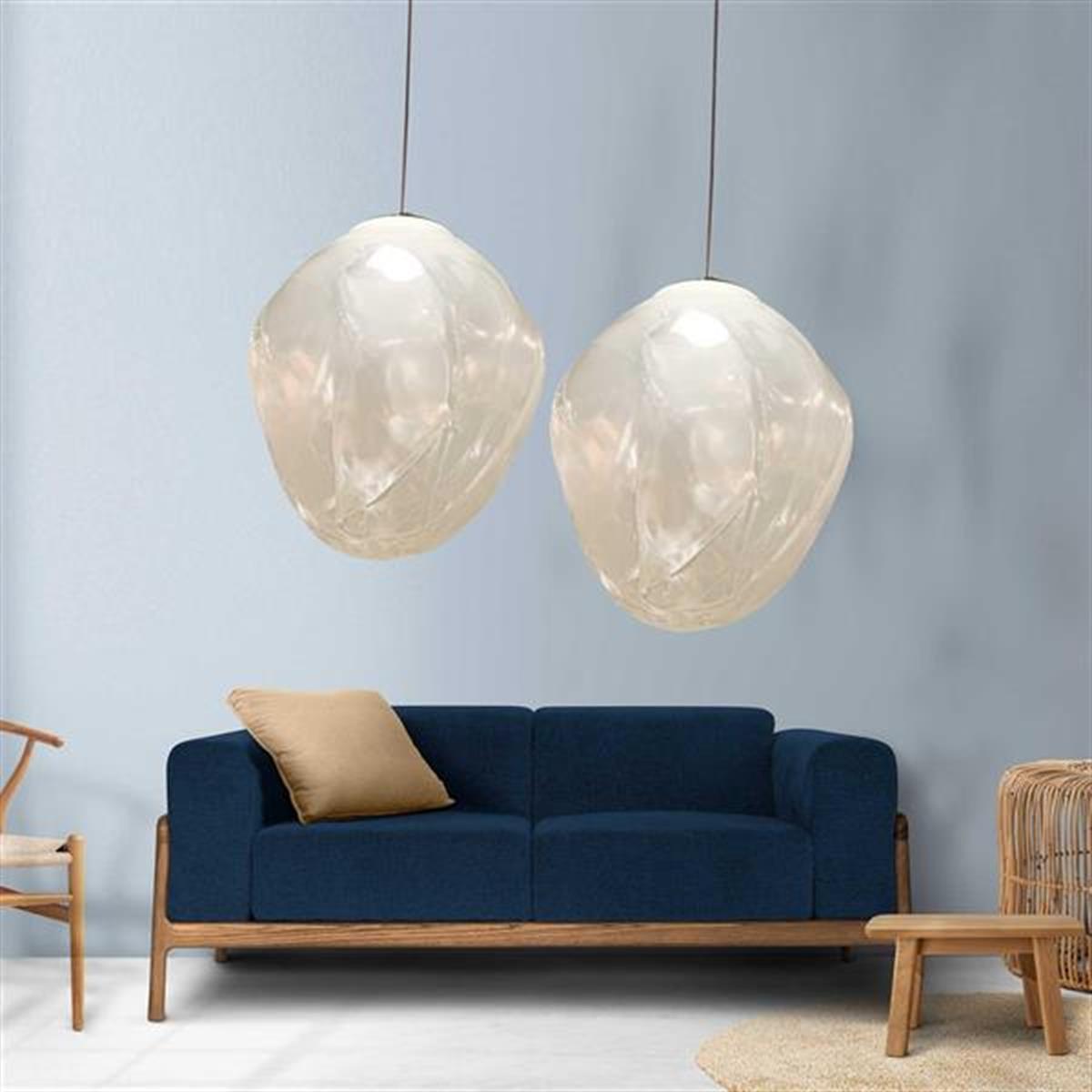 Broome Single Transparent Antique Glass Led Pendant Light Chandelier 22 Cm - Heka Lighting & Trading Limited