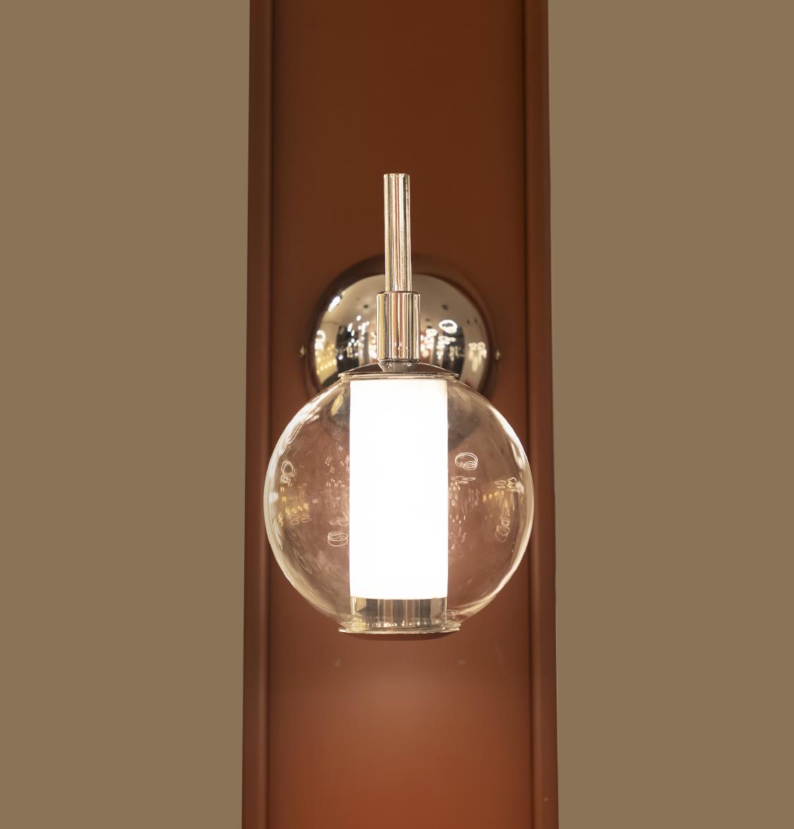 Bükreş Chrome Stainless Transparent Glass Led Wall Sconce - Heka Lighting & Trading Limited