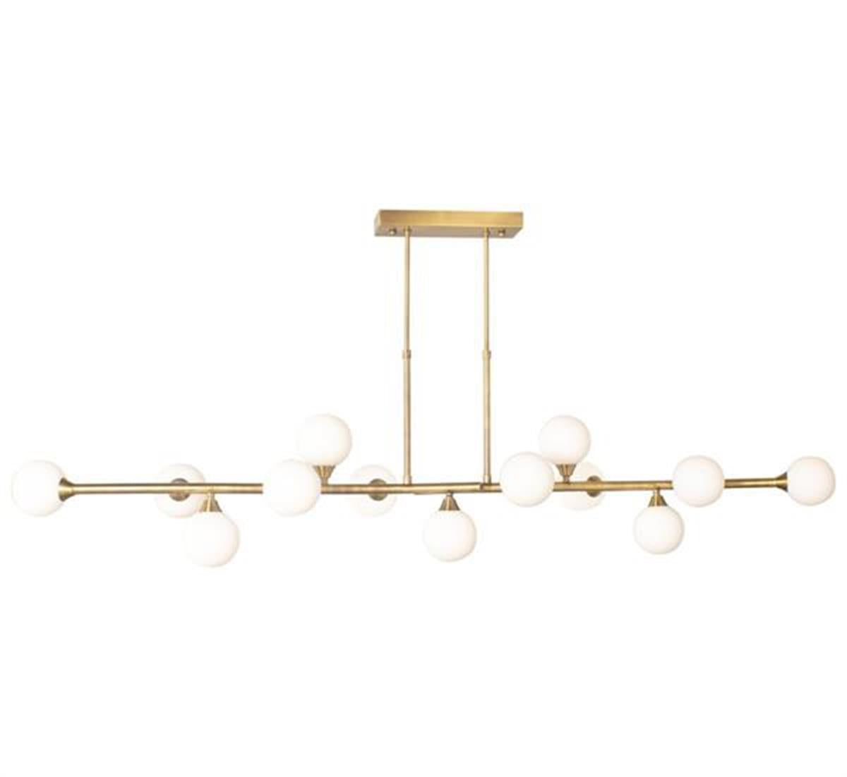 Demet 13-Piece Antique Glass Decorative Dining Tabletop Chandelier - Heka Lighting & Trading Limited