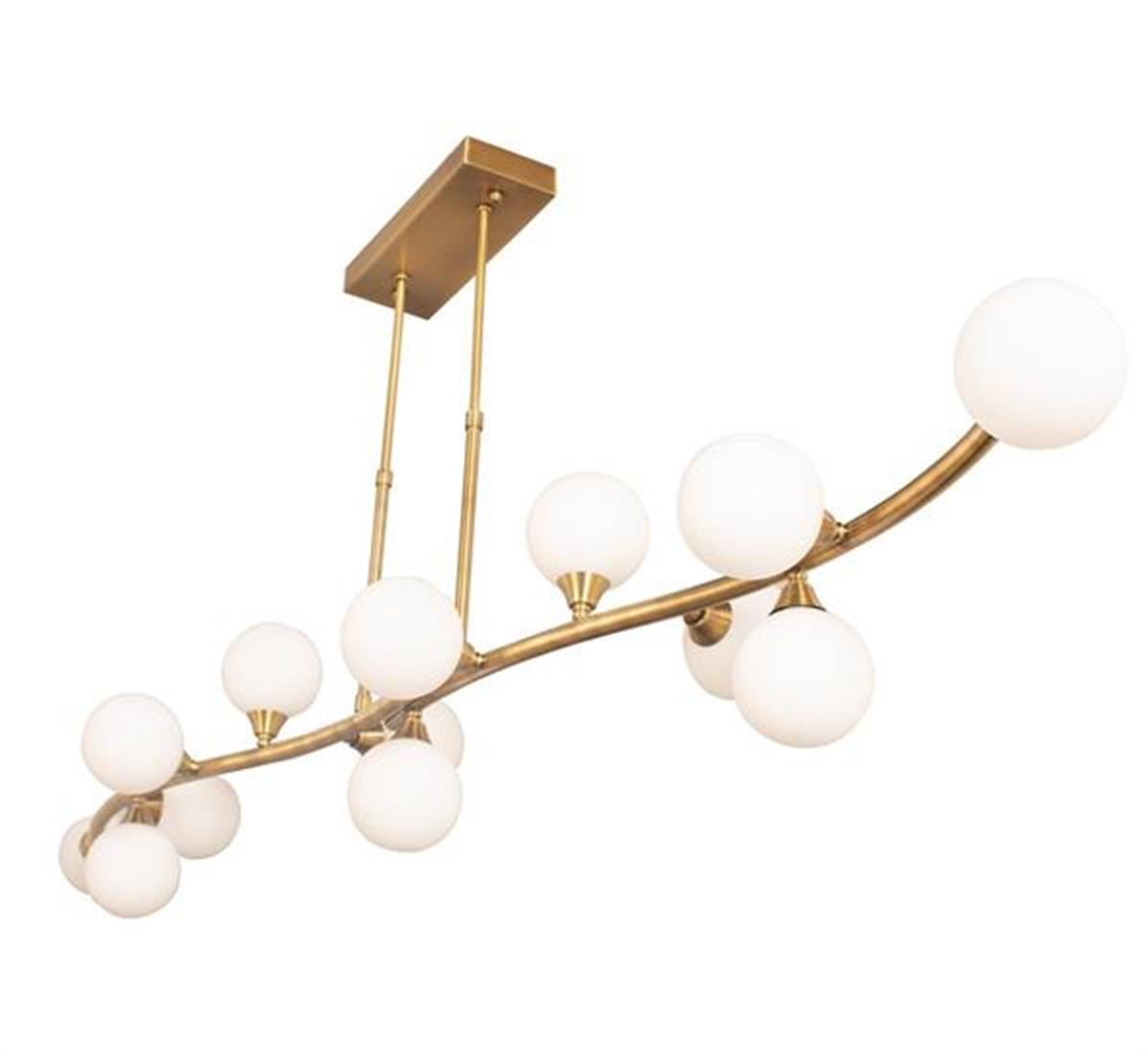 Demet 13-Piece Antique Glass Decorative Dining Tabletop Chandelier - Heka Lighting & Trading Limited