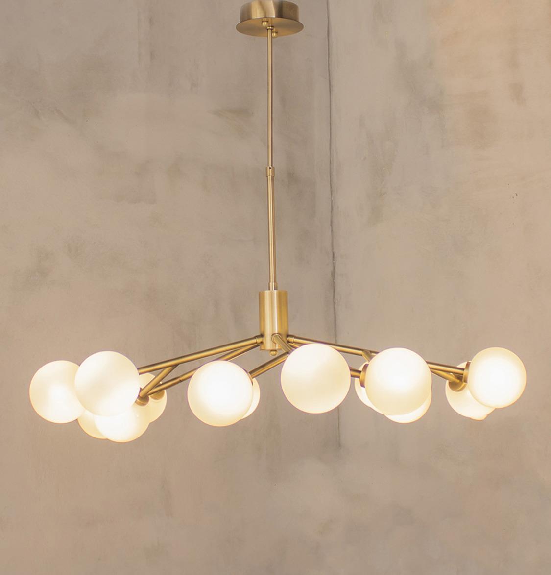 Demet 15's Antique Glass Decorative Living Room Chandelier - Heka Lighting & Trading Limited