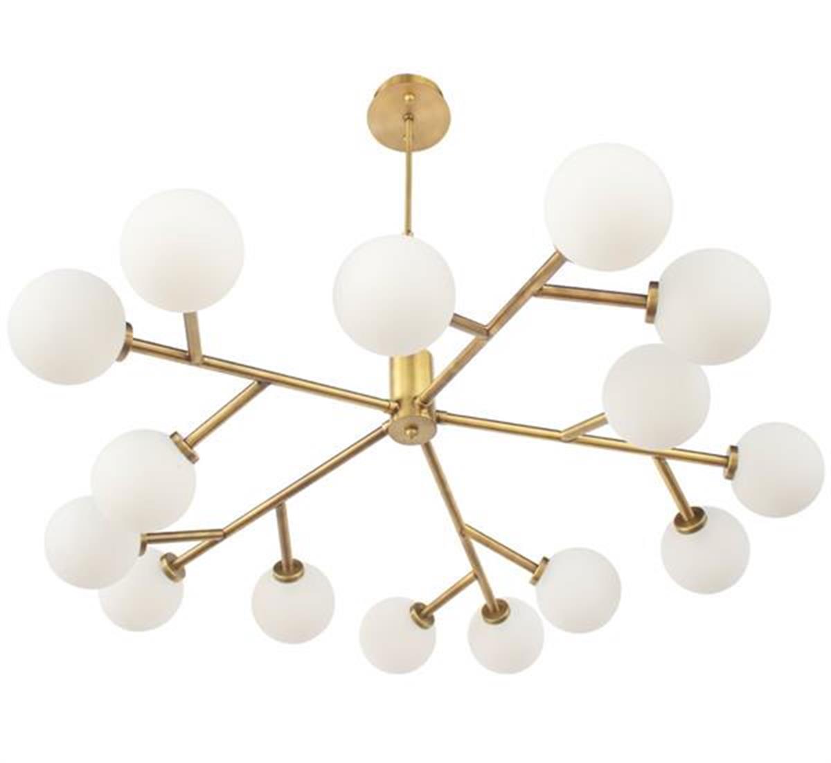 Demet 15's Antique Glass Decorative Living Room Chandelier - Heka Lighting & Trading Limited