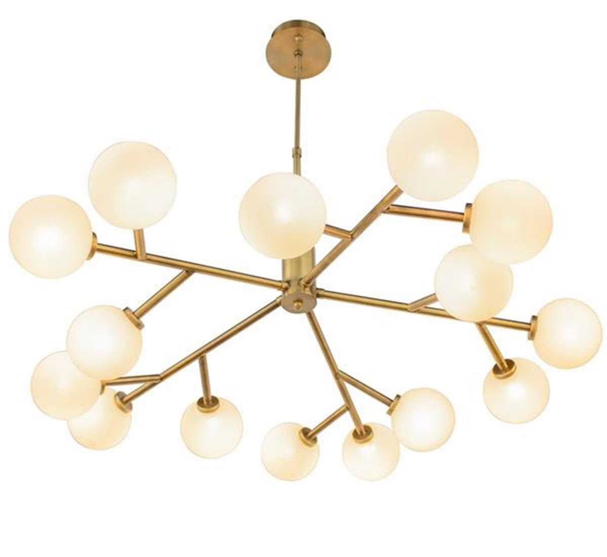 Demet 15's Antique Glass Decorative Living Room Chandelier - Heka Lighting & Trading Limited