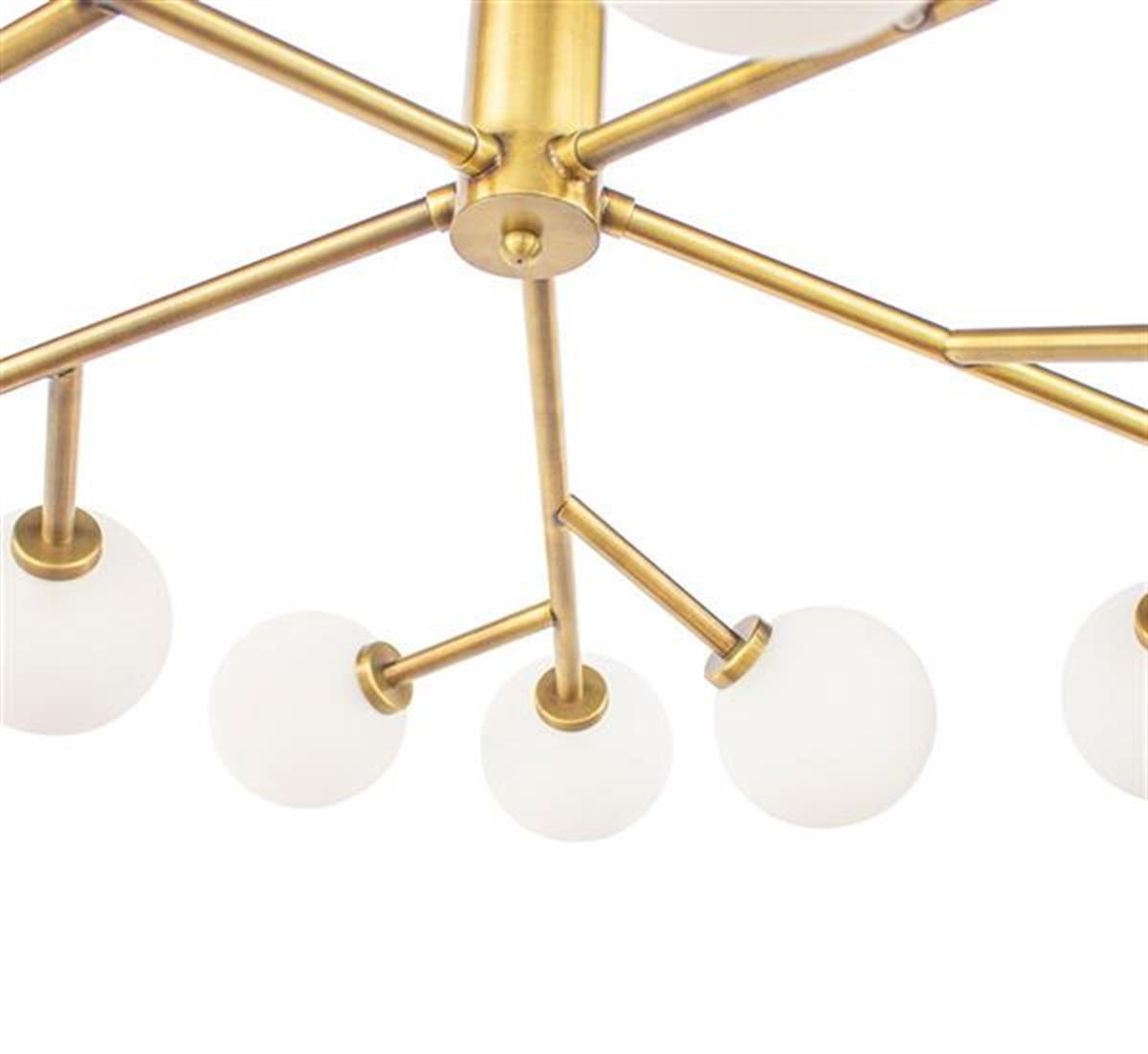 Demet 15's Antique Glass Decorative Living Room Chandelier - Heka Lighting & Trading Limited