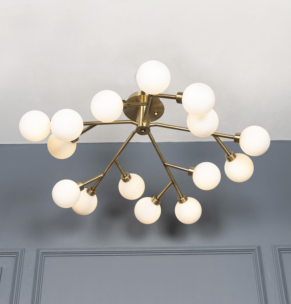 Demet 15's Antique Plafonier Chandelier - Heka Lighting & Trading Limited