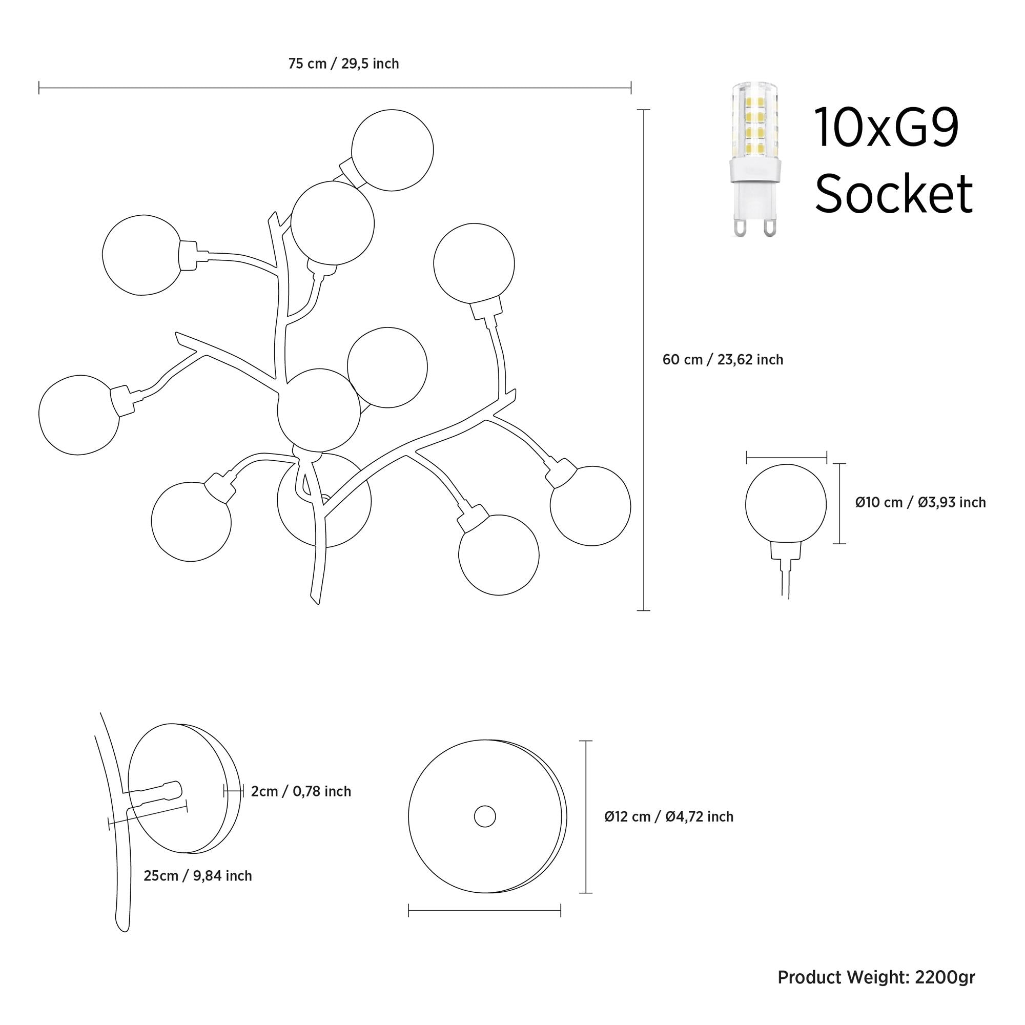 Demet Black Wall Sconce 10'S - Heka Lighting & Trading Limited