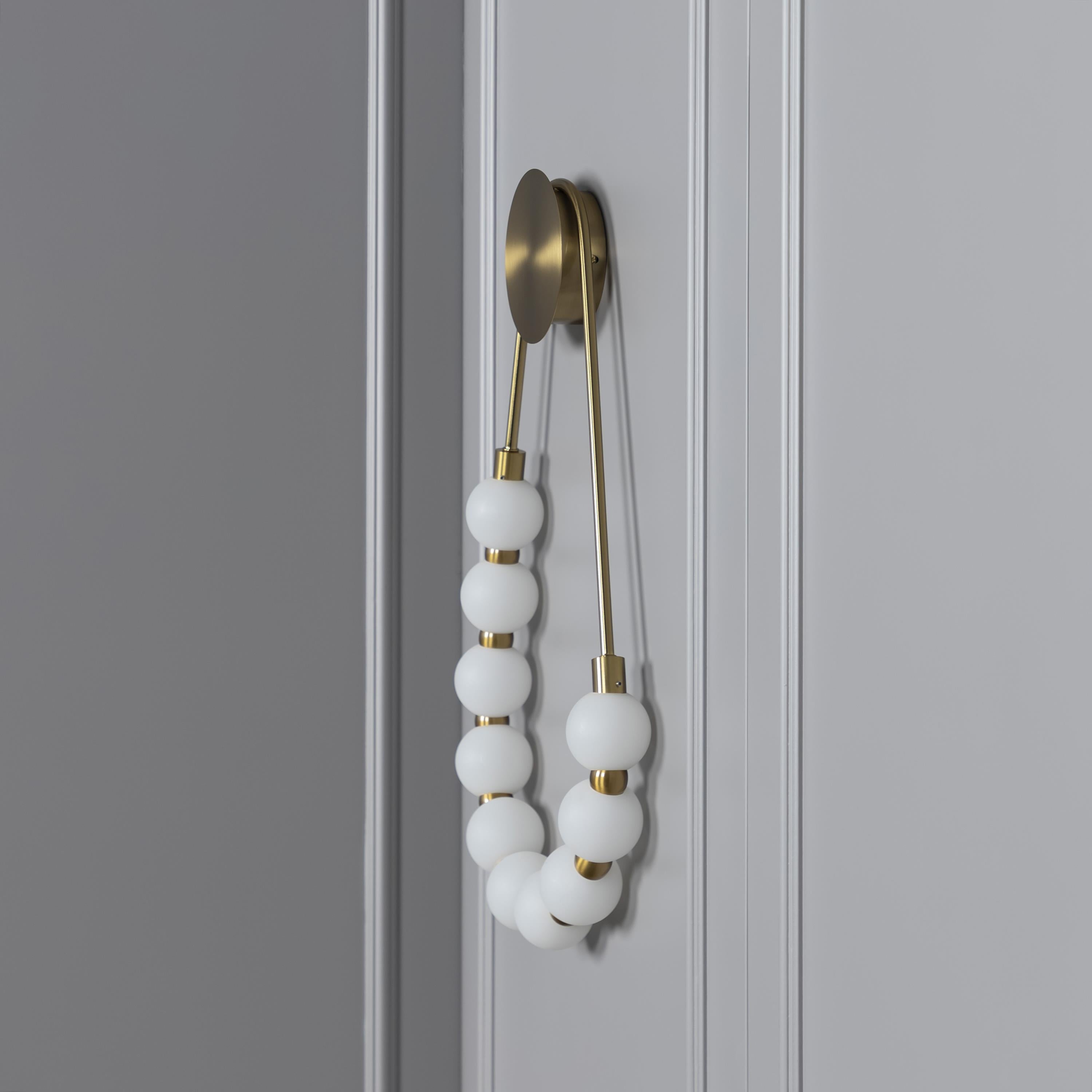 Doradus Onlu White Acrylic Globe Antique Led Wall Sconce - Heka Lighting & Trading Limited