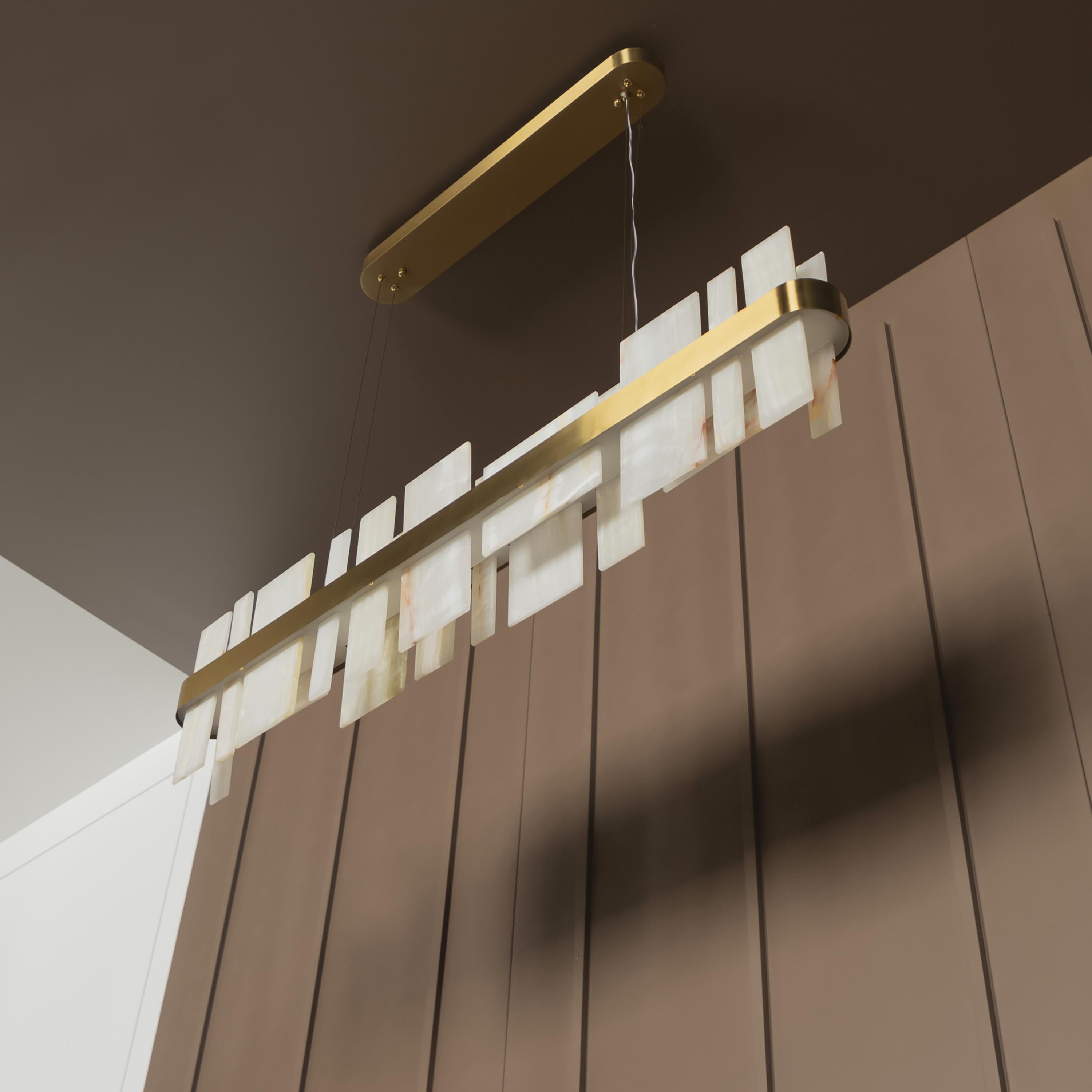 Ekho Antique Marble Dining Table Top Pendant Light Chandelier 120 Cm - Heka Lighting & Trading Limited