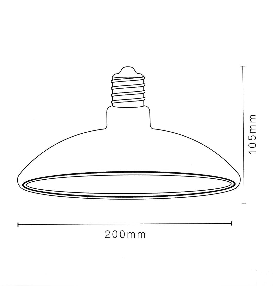 Erd-299 Strip Filament Led Smoked Glass 6W 2500K E27