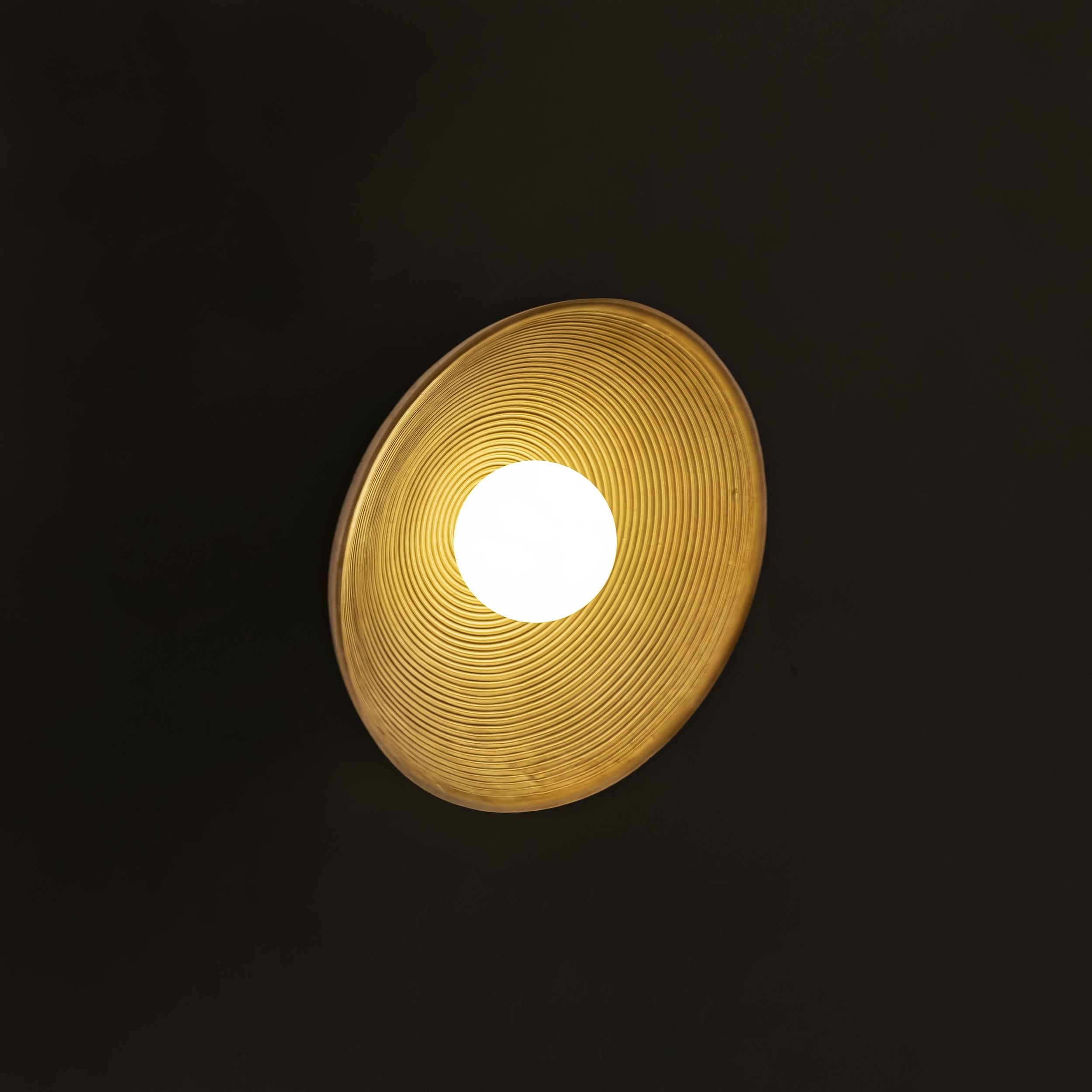 Flora Brown Ceramic Opal Glass Wall Sconce 26 Cm - Heka Lighting & Trading Limited