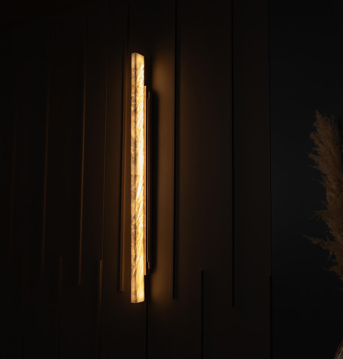 Gabon Marble Gold Wall Sconce 128 Cm - Heka Lighting & Trading Limited