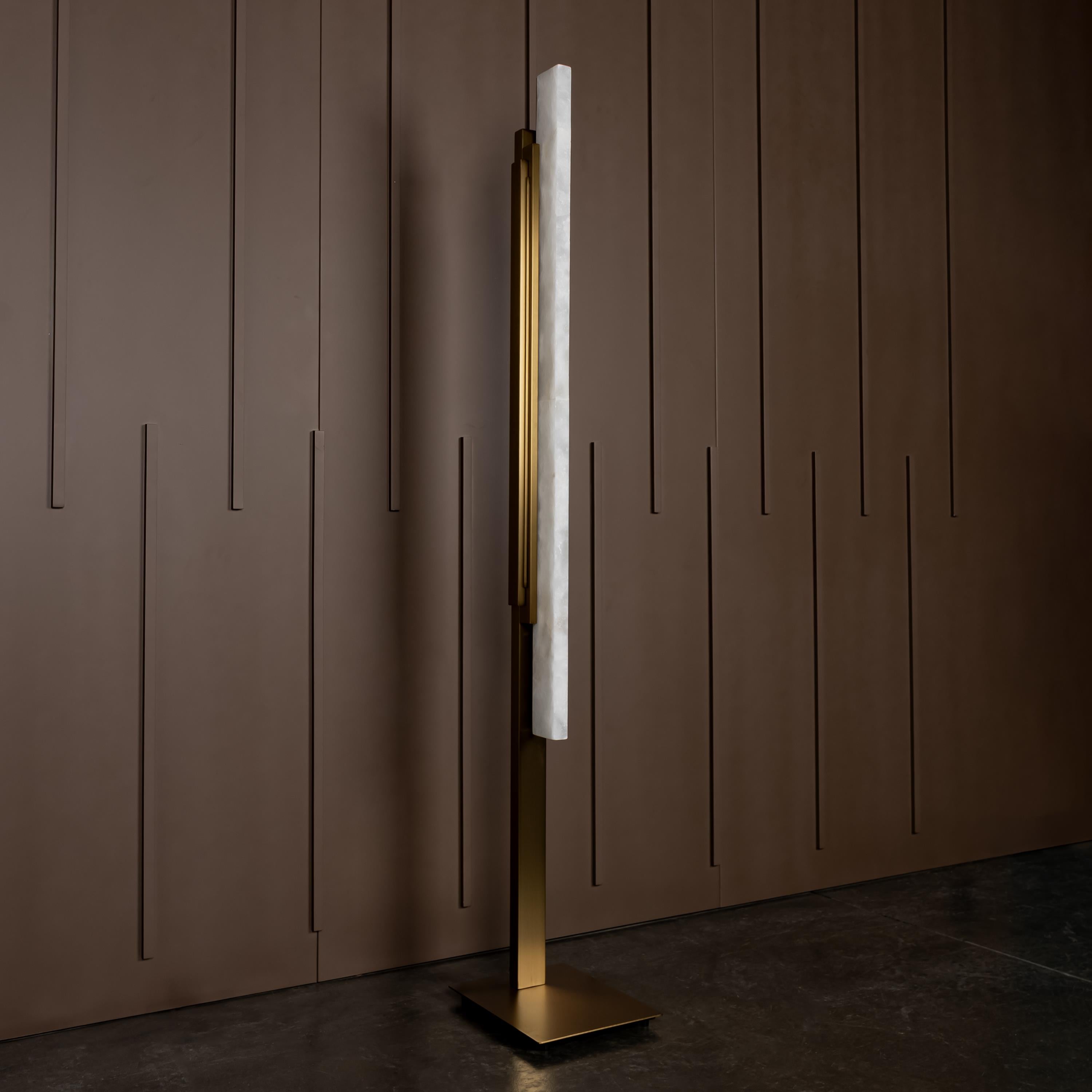 Gabon Marble Gold Floor Lamp - Heka Lighting & Trading Limited