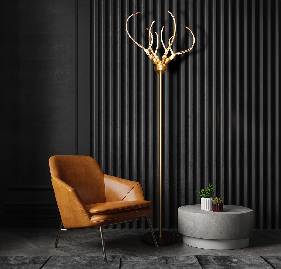 Galata 4-Piece Deer Antler Floor Lamp - Heka Lighting & Trading Limited