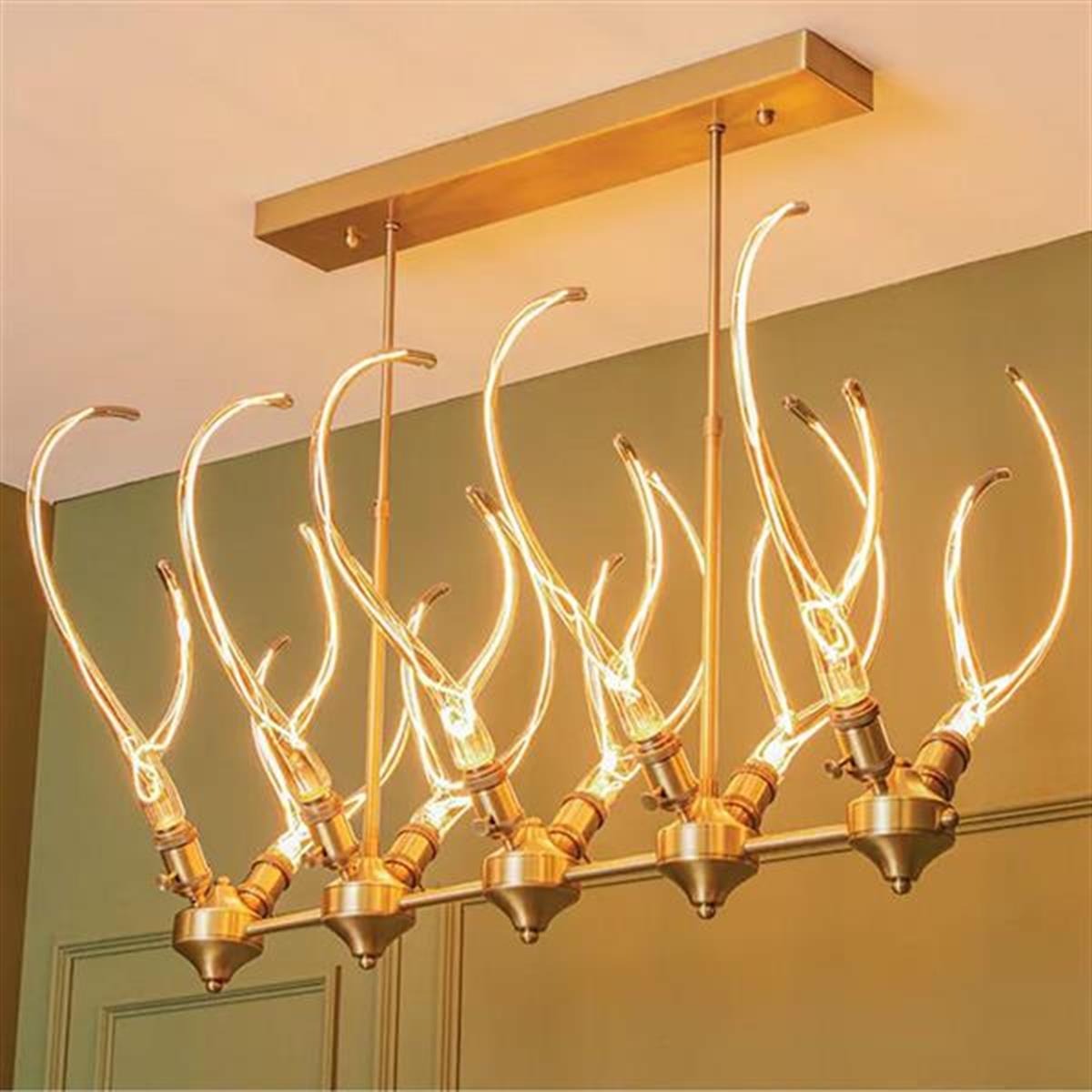 Galata 10-Piece Antique Glass Dining Table Chandelier - Heka Lighting & Trading Limited