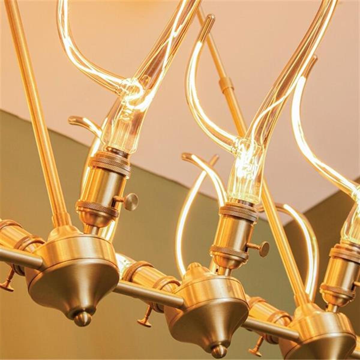 Galata 10-Piece Antique Glass Dining Table Chandelier - Heka Lighting & Trading Limited