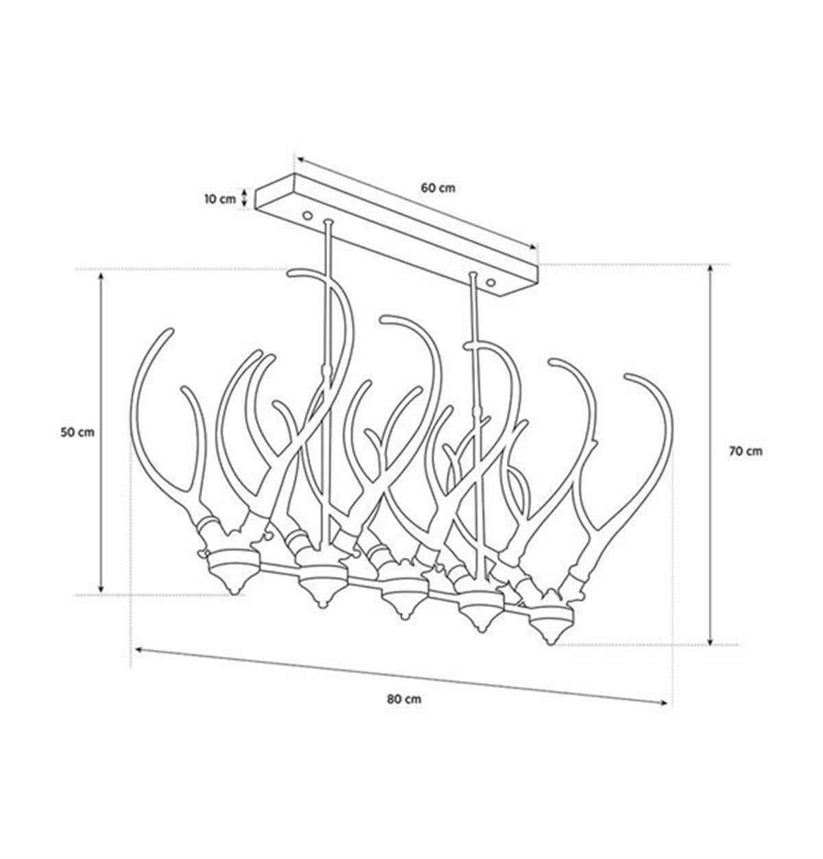 Galata 10-Piece Antique Glass Dining Table Chandelier - Heka Lighting & Trading Limited