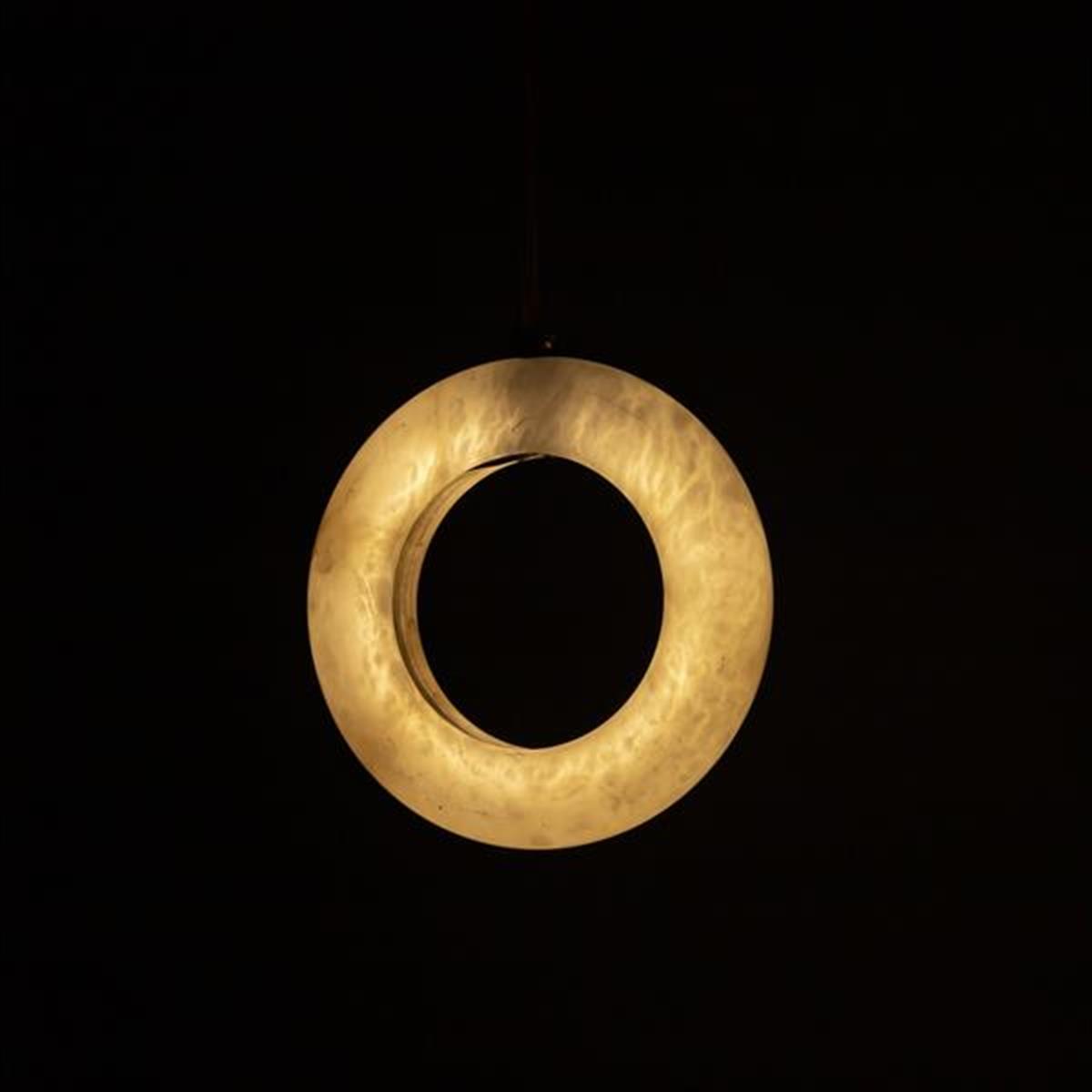 Gamba Antique White Marble Led Pendant Light Chandelier 20 Cm - Heka Lighting & Trading Limited