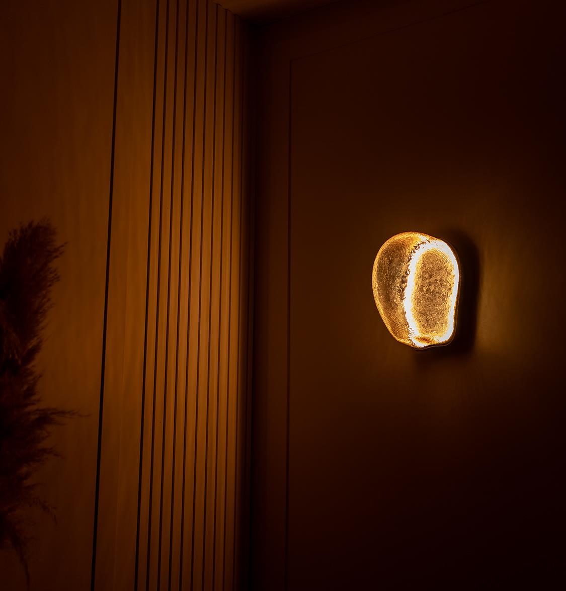 Gambia Honey Glass Black Wall Sconce 26 Cm - Heka Lighting & Trading Limited