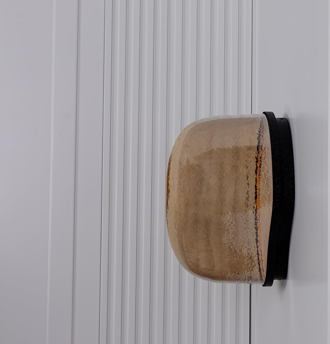 Gambia Honey Glass Black Wall Sconce 30 Cm - Heka Lighting & Trading Limited