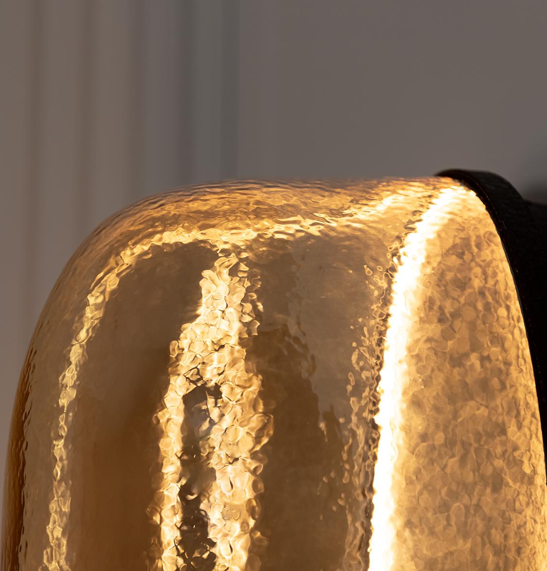 Gambia Honey Glass Black Wall Sconce 30 Cm - Heka Lighting & Trading Limited