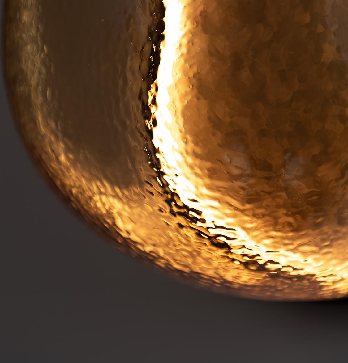 Gambia Honey Glass Black Wall Sconce 36 Cm - Heka Lighting & Trading Limited