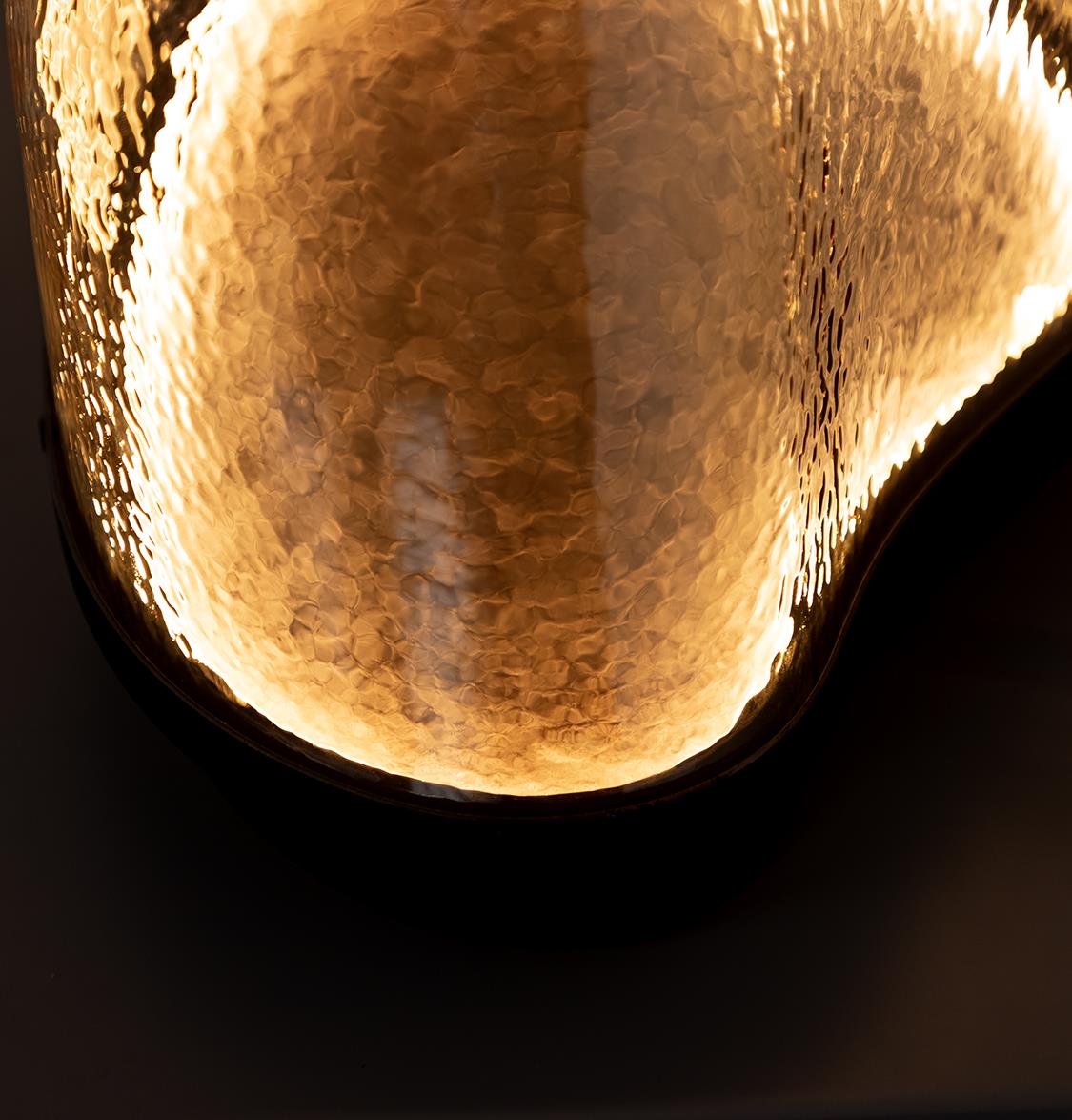 Gambia Honey Glass Black Table Lamp 33 Cm - Heka Lighting & Trading Limited