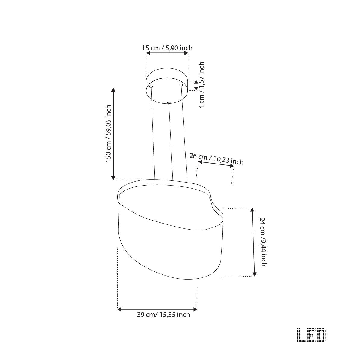 Gambia Honey Glass Black Pendant Light Chandelier 26 Cm - Heka Lighting & Trading Limited