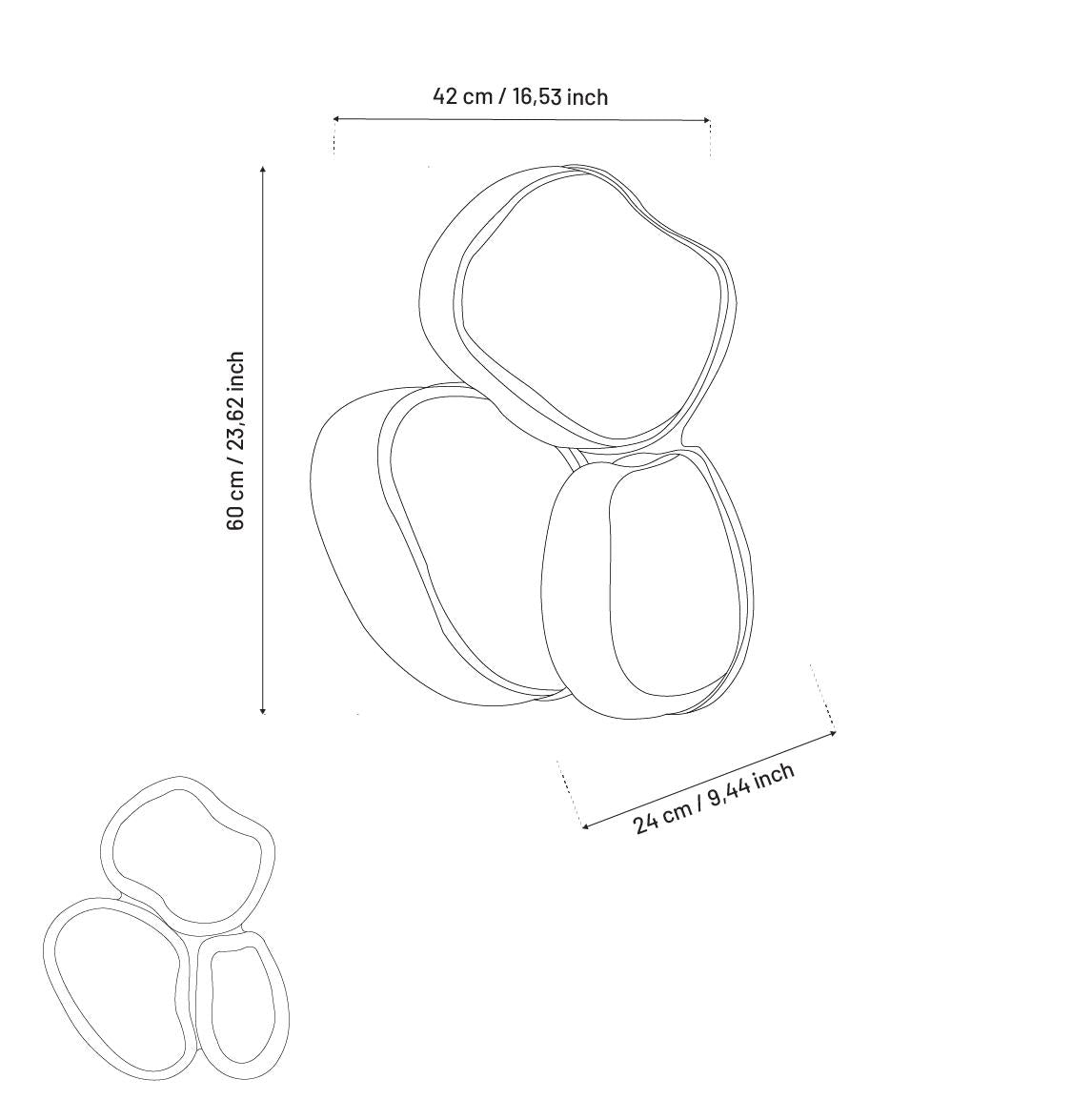 Gambia Three Honey Glass Black Wall Sconce 55 Cm - Heka Lighting & Trading Limited