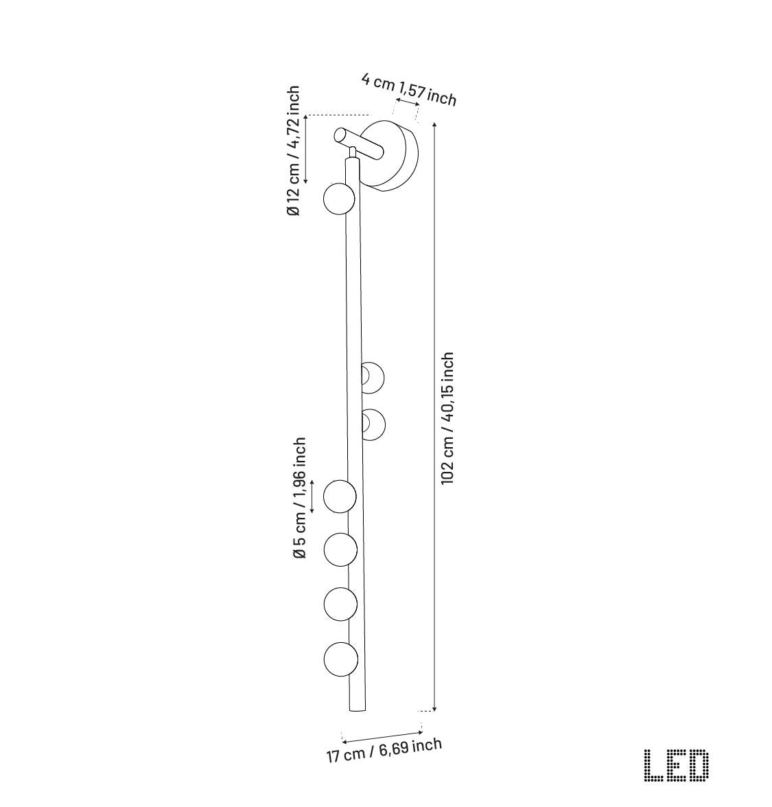 Gine Marble Bulk Antique Wall Sconce 103 Cm - Heka Lighting & Trading Limited
