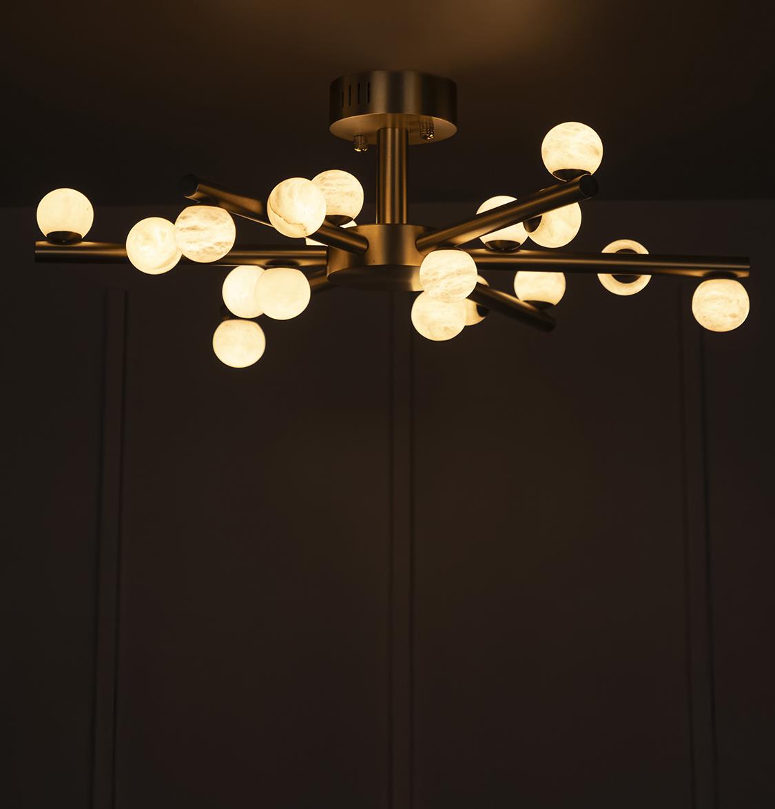 Gine Marble Bulk Antique Chandelier 65 Cm - Heka Lighting & Trading Limited