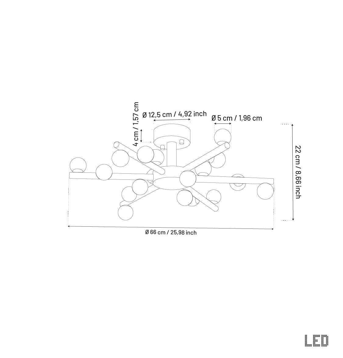Gine Marble Bulk Antique Chandelier 65 Cm - Heka Lighting & Trading Limited