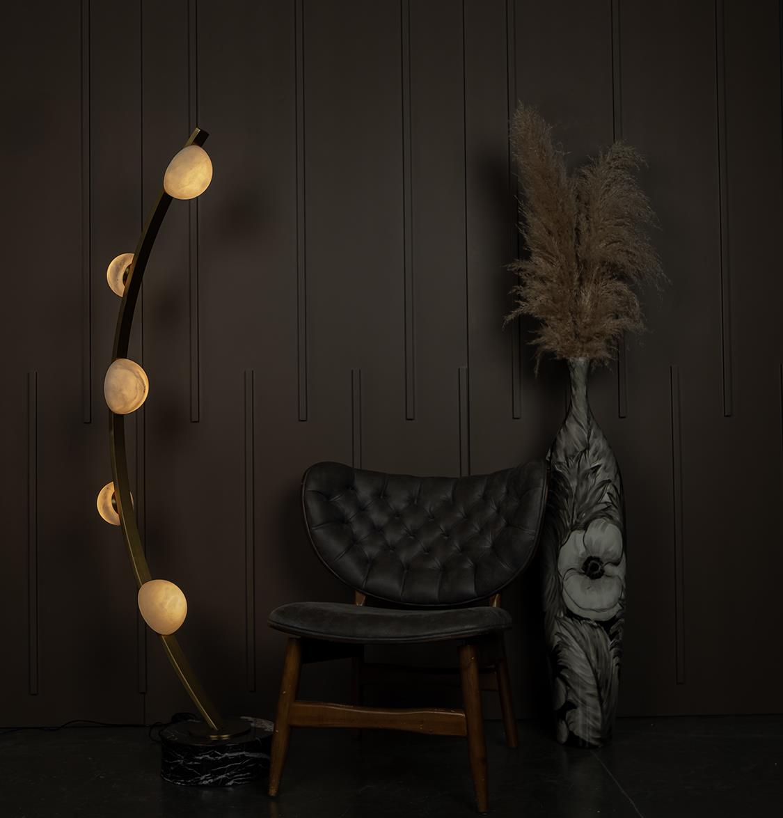 Hartum Marble Antique Floor Lamp - Heka Lighting & Trading Limited