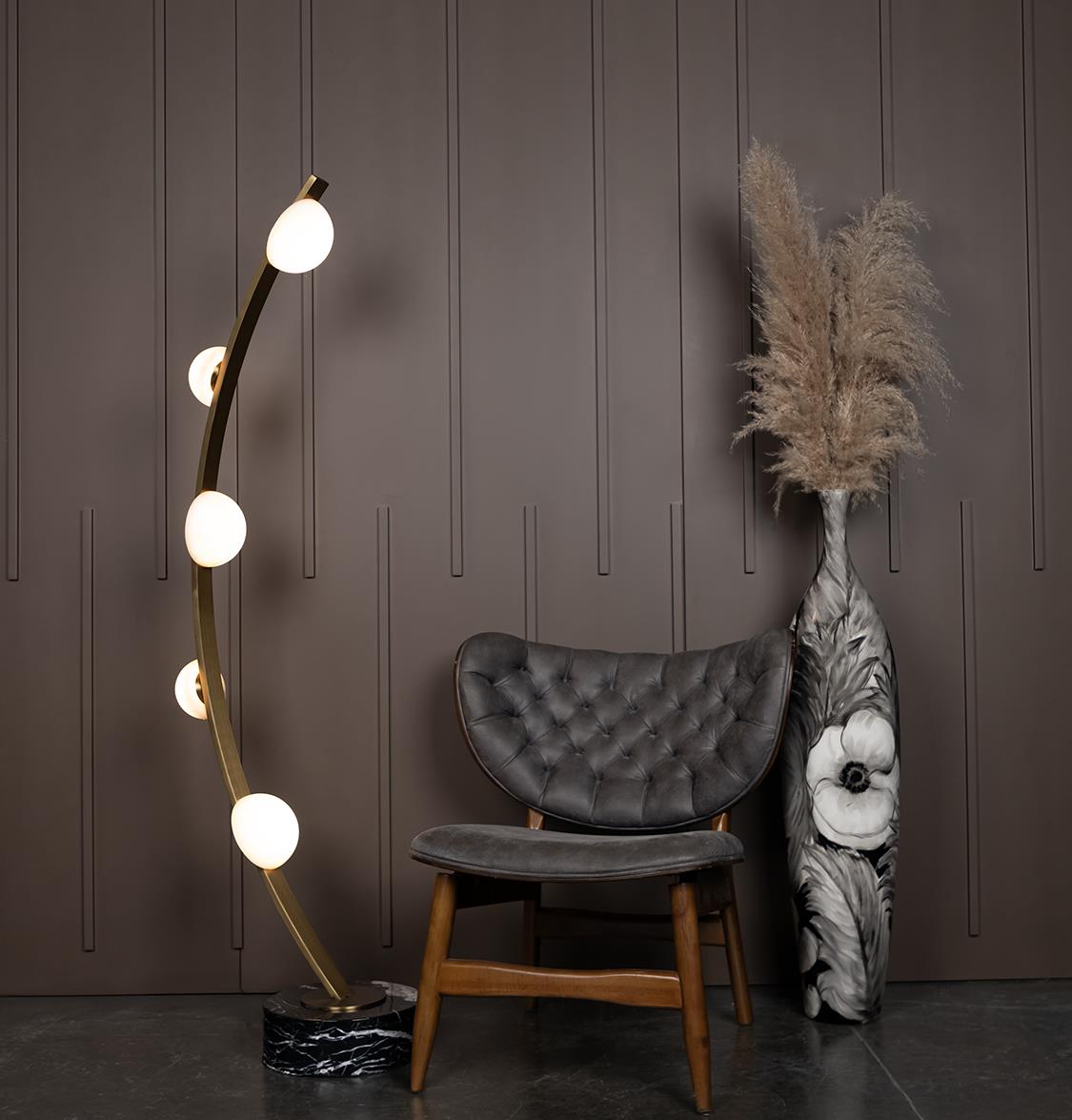 Hartum Marble Antique Floor Lamp - Heka Lighting & Trading Limited