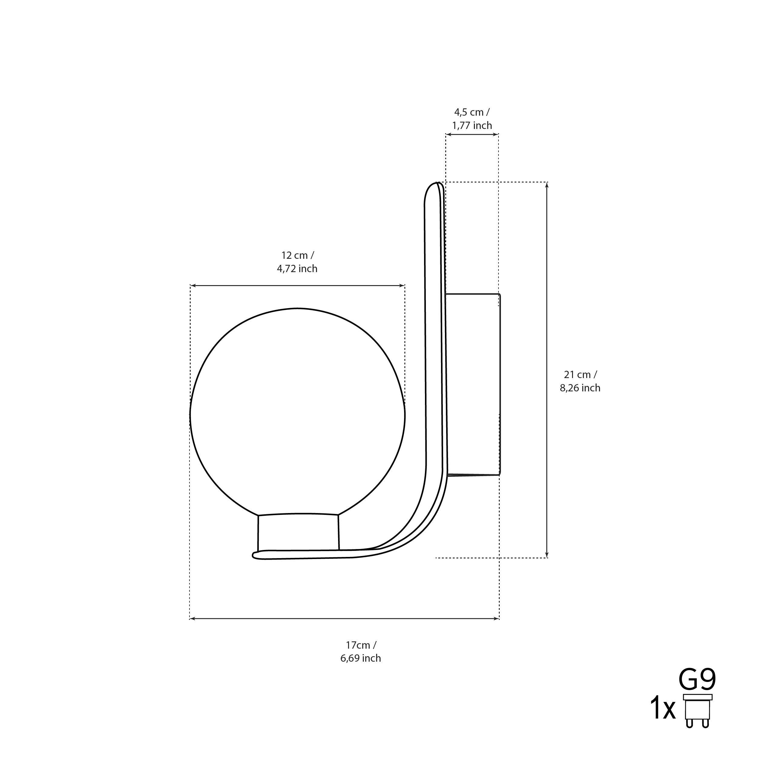 Havana Chrome Platinum Single Soft Glass Led Wall Sconce - Heka Lighting & Trading Limited