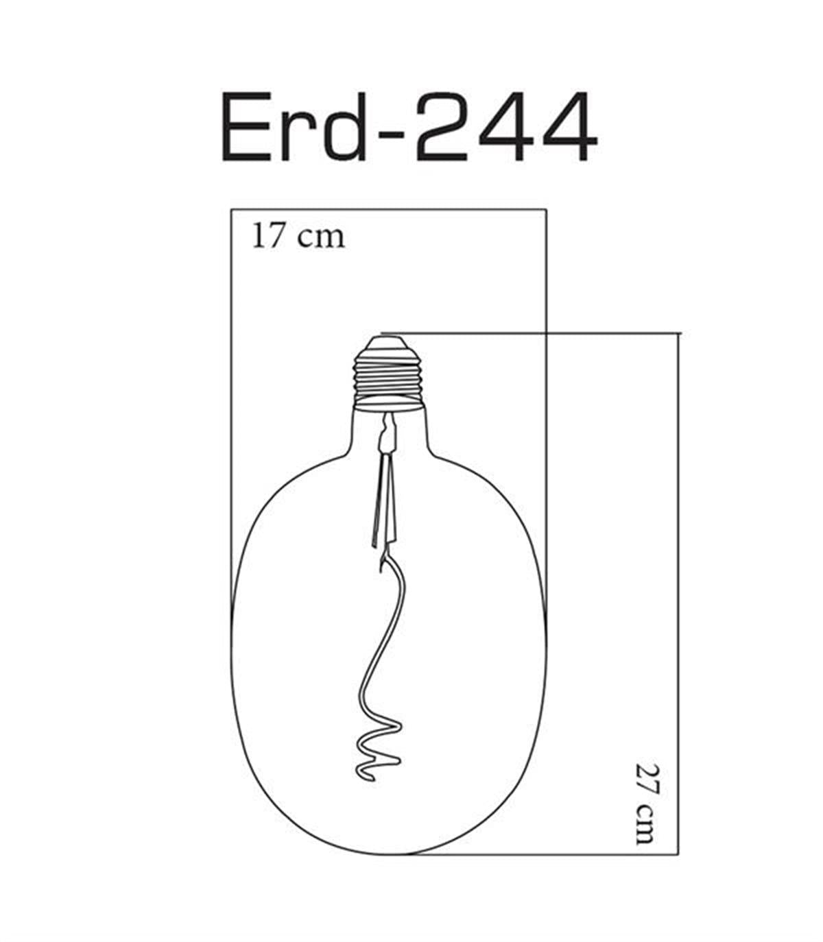 Transparent Smoked Led Bulb 6W 2200K E27 Erd-244 - Heka Lighting & Trading Limited