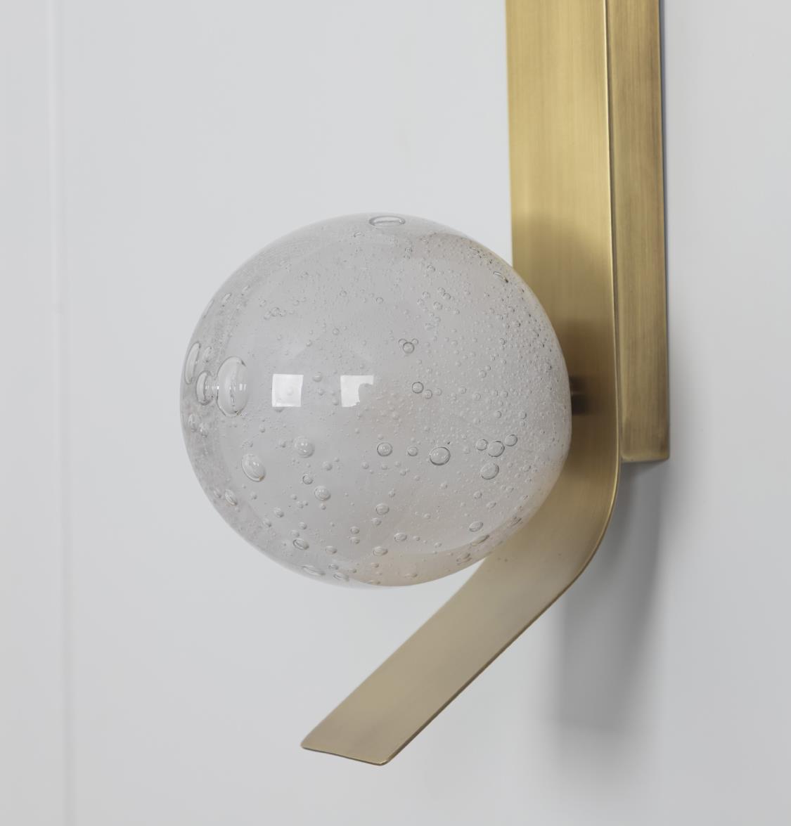 Helsingör Double Bubbly Soft Glass Antique Wall Sconce - Heka Lighting & Trading Limited