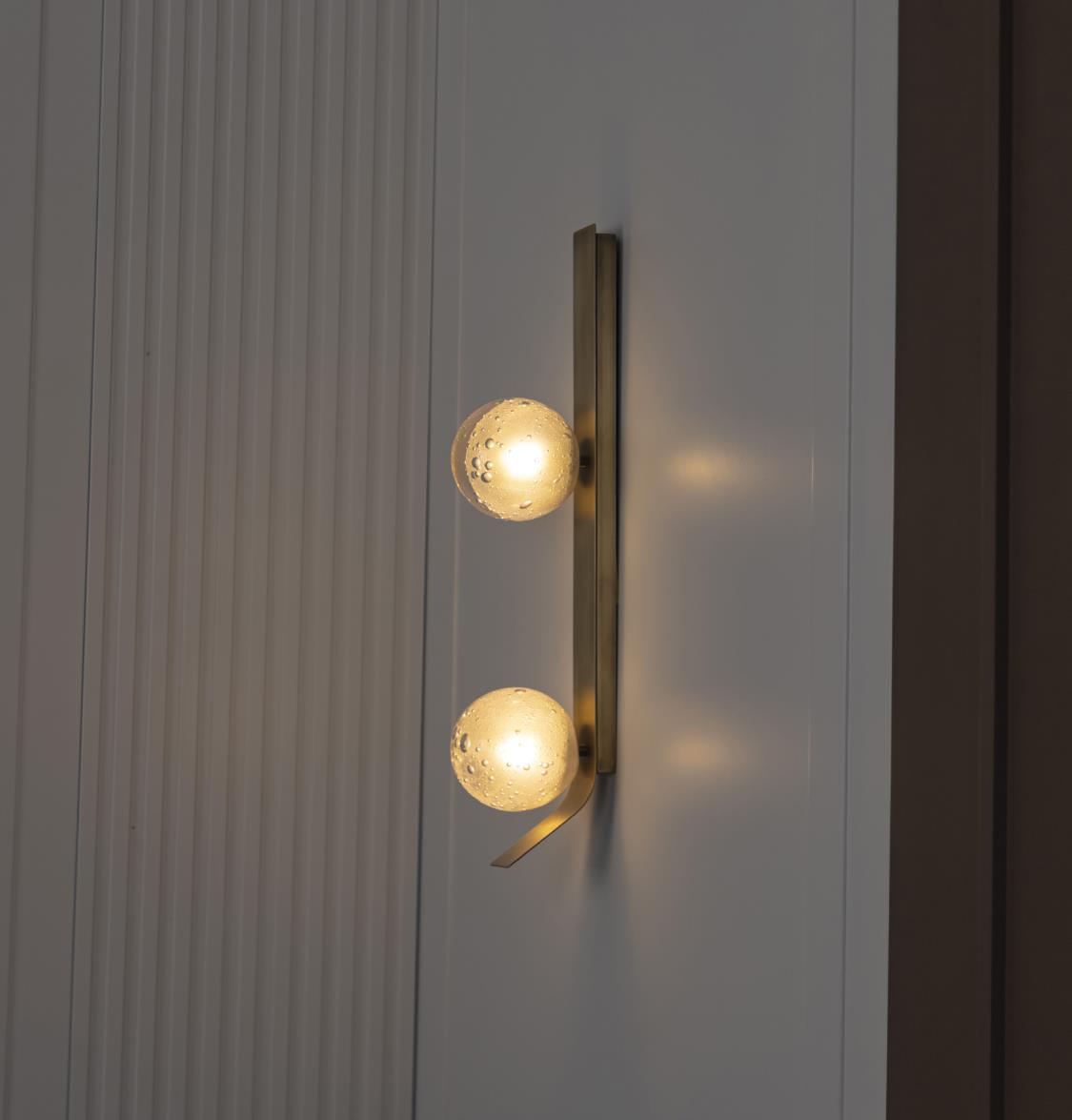 Helsingör Double Bubbly Soft Glass Antique Wall Sconce - Heka Lighting & Trading Limited